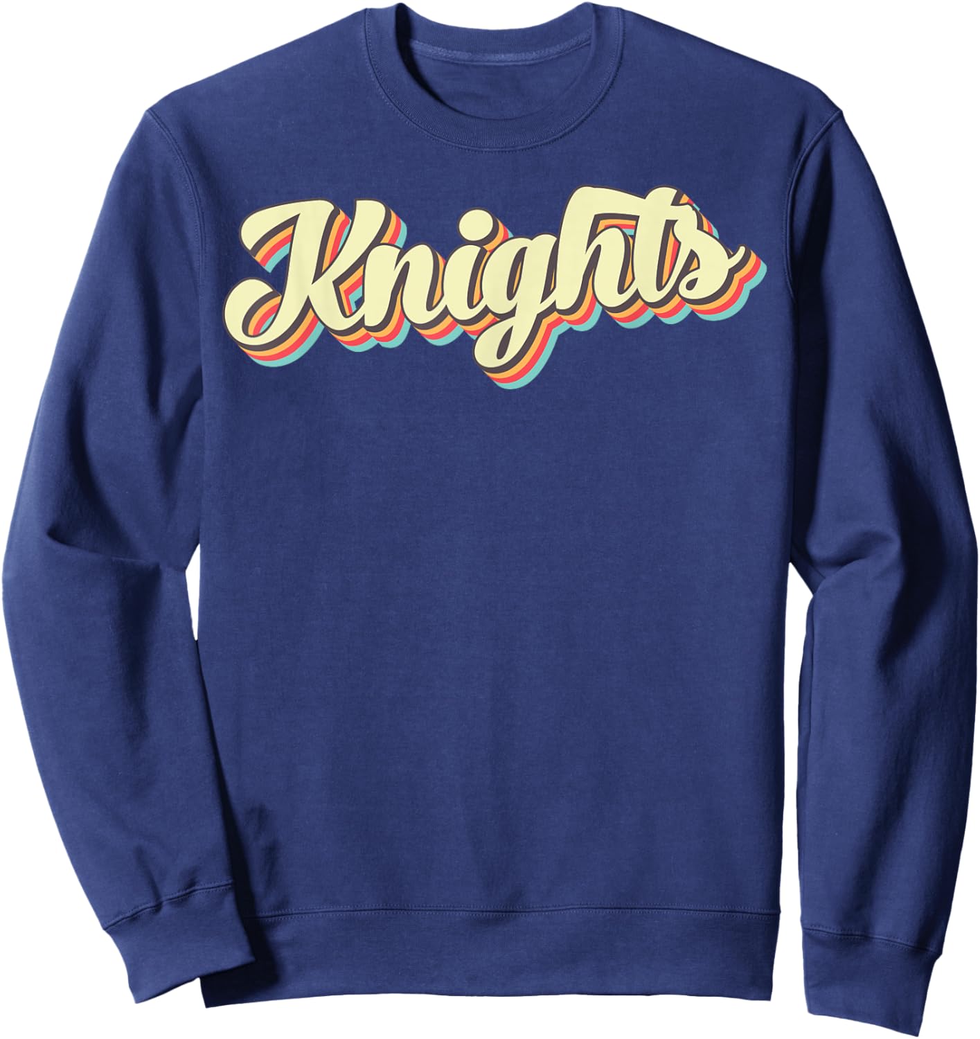 Knights Retro Art Baseball Font Vintage Sweatshirt - Sweatshirt | Navy