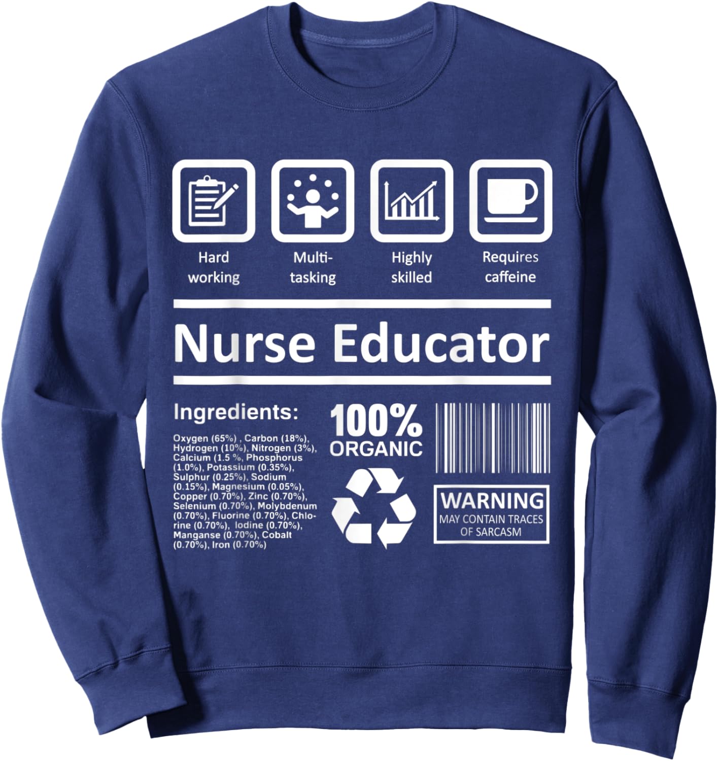 Nurse Educator Shirt Men Women Nursing Instructor Teacher Sweatshirt - Sweatshirt | Navy