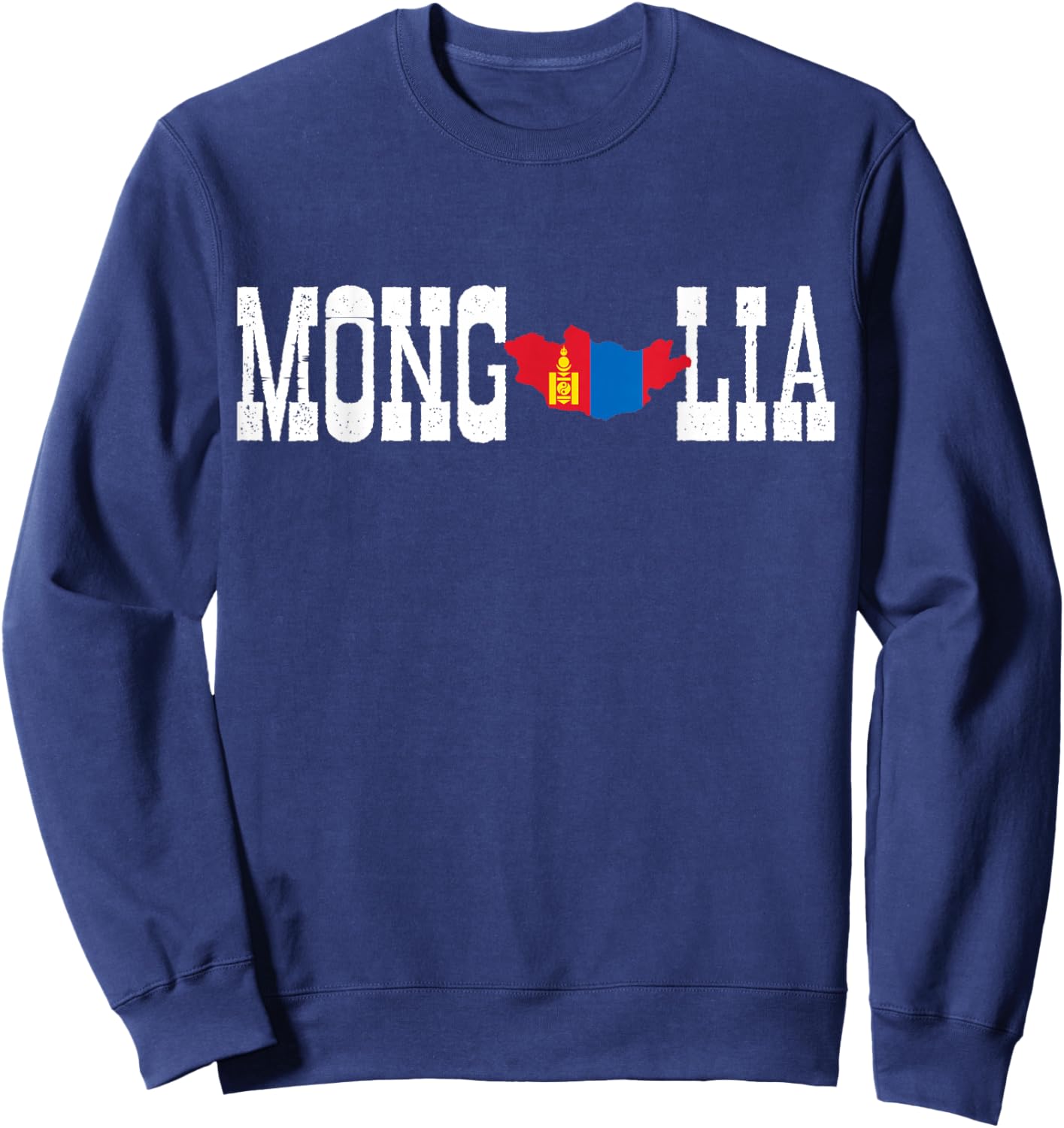 Mongol Shirt for Love Mongolia Flag Mongolian Sweatshirt - Sweatshirt | Navy