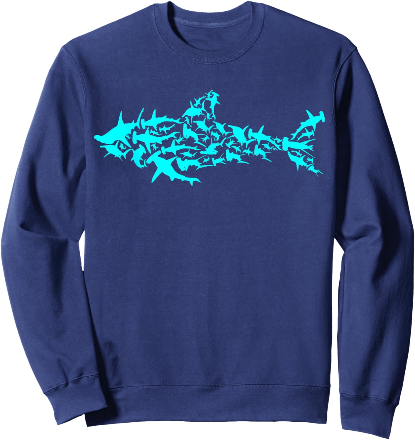 Shark Fish - Hammerhead Shark Lover Sharks - Shark Sweatshirt - Sweatshirt | Navy