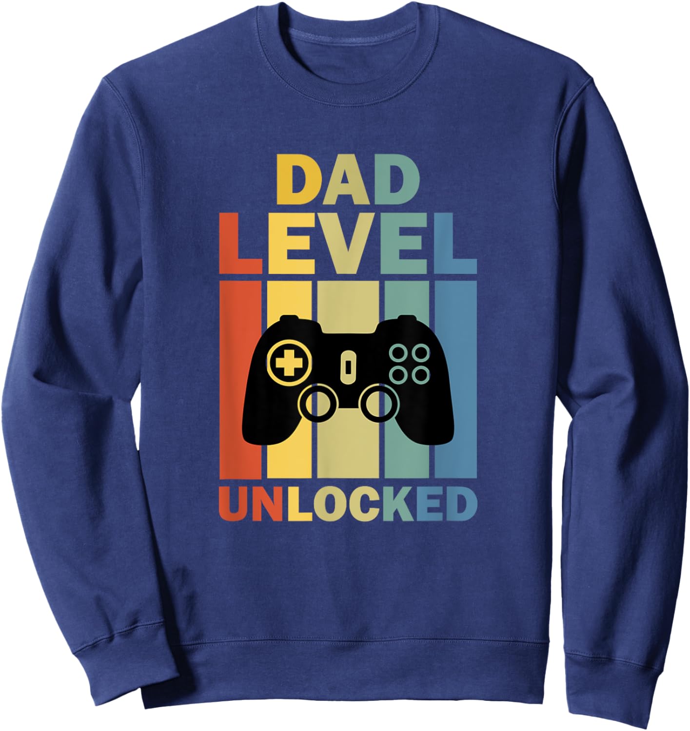 Pregnancy Announcement Dad Level Unlocked Soon To Be Father Sweatshirt - Sweatshirt | Navy