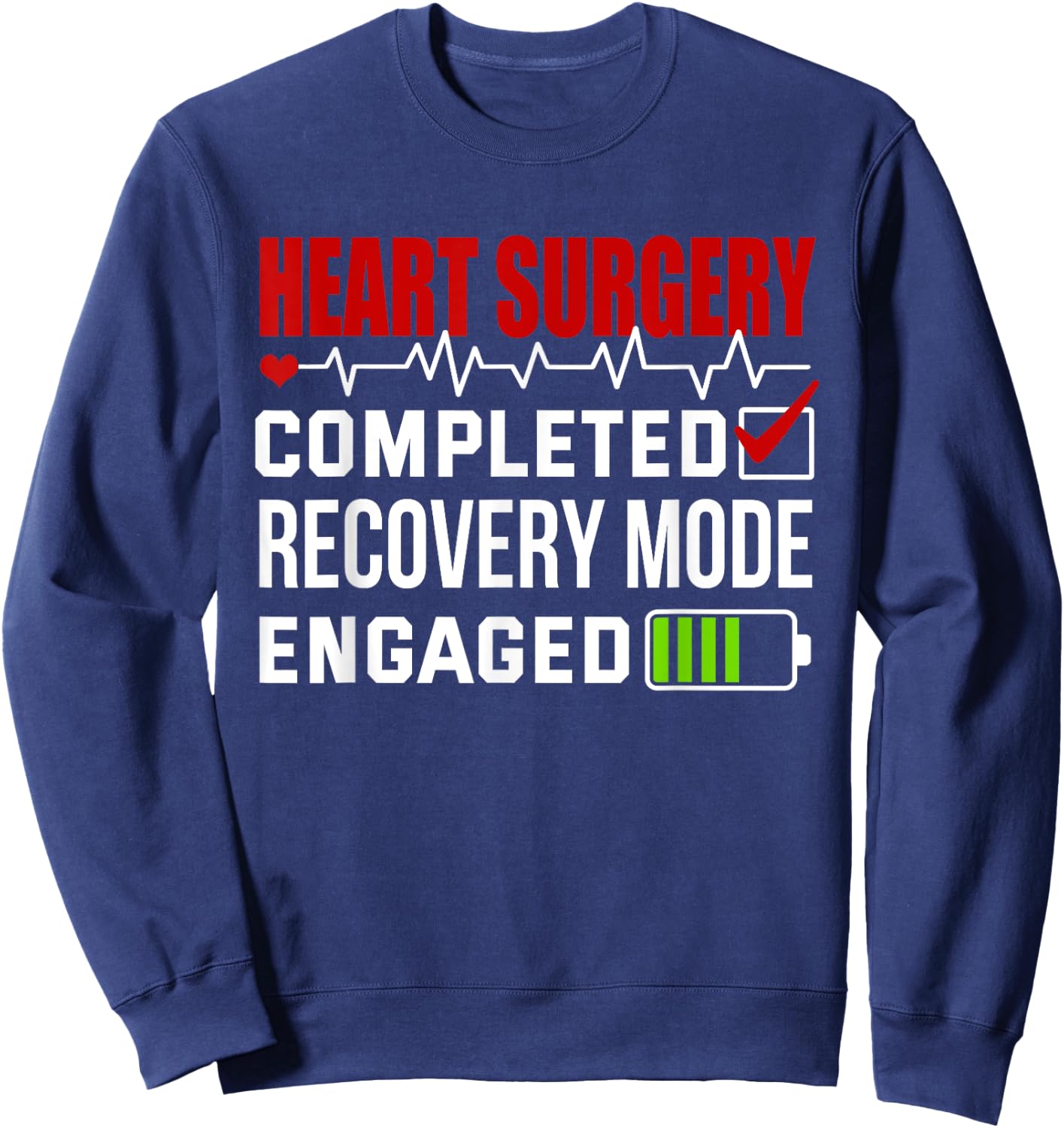 Open Heart Surgery Bypass Survivor Sweatshirt - Sweatshirt | Navy
