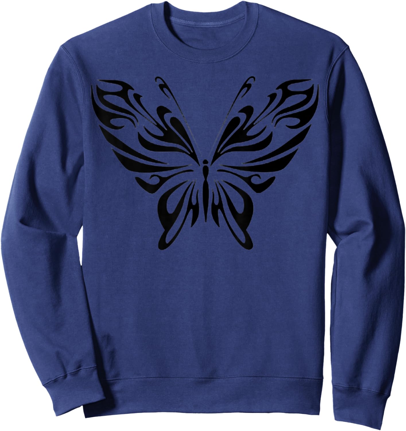 Butterfly Grunge Fairycore Aesthetic Clothes Goth Fairy Core Sweatshirt - Sweatshirt | Navy