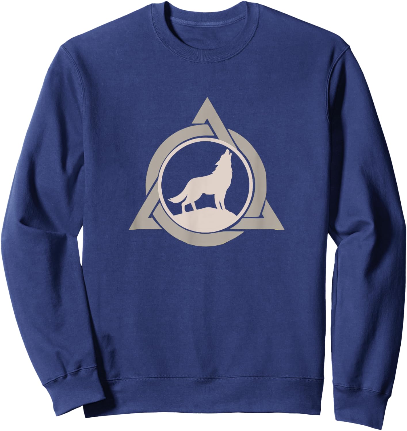 Theta Delta Wolf Therian Gear Therianthropy Symbol Otherkin Sweatshirt - Sweatshirt | Navy