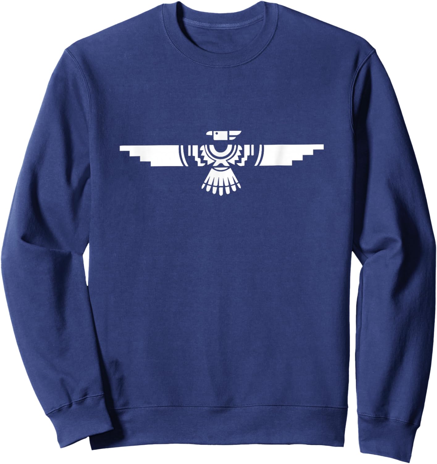 Anishinaabe Native American Thunderbird White - Outdoors Sweatshirt - Sweatshirt | Navy