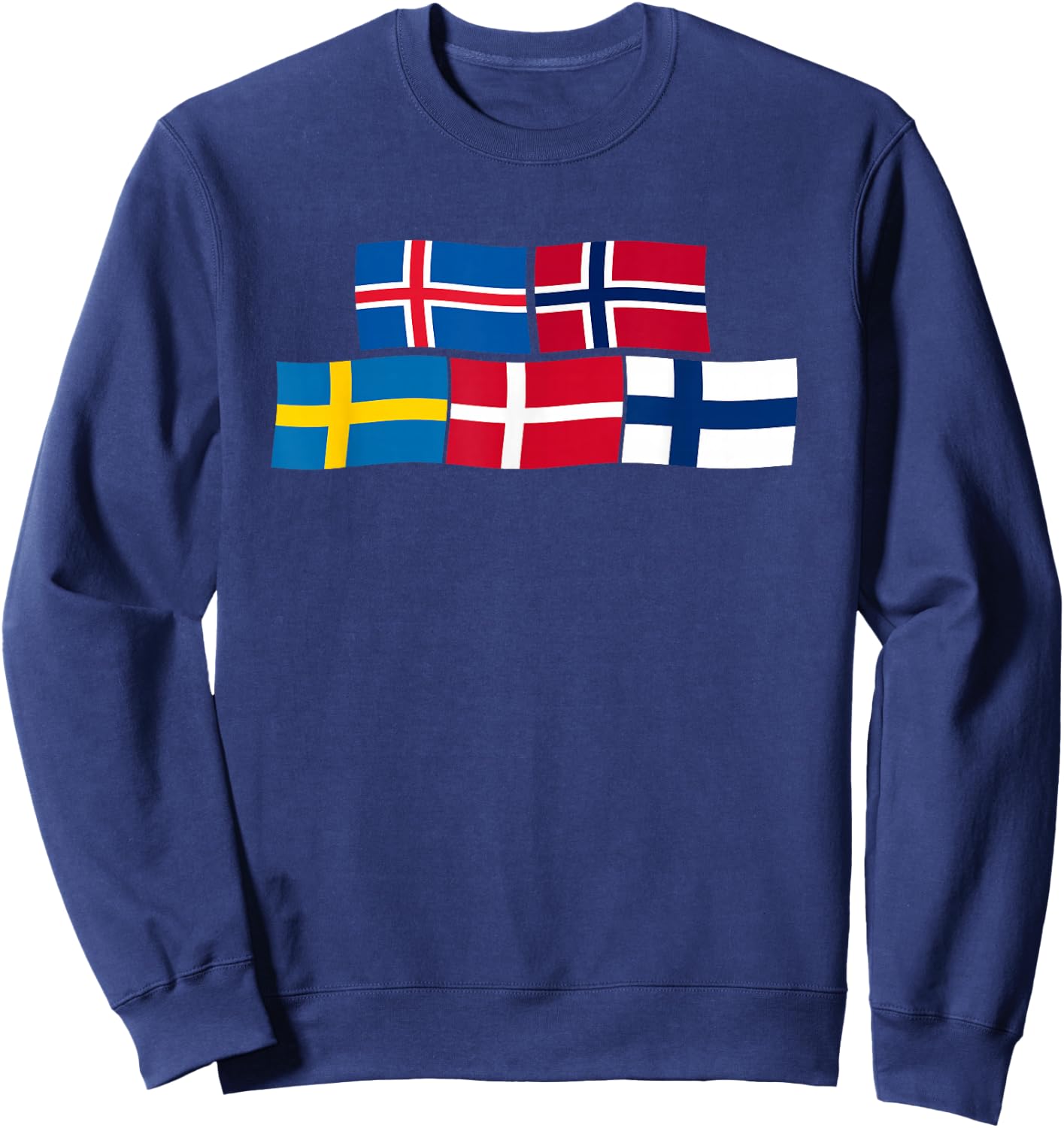 Scandinavian Flags, Nordic Countries Sweatshirt - Sweatshirt | Navy