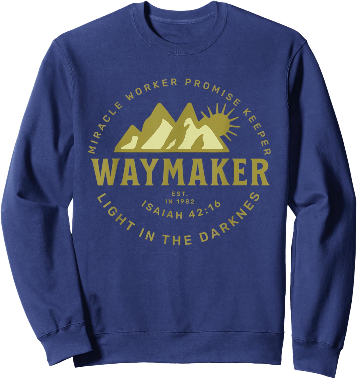 Jesus Christ Waymaker Sweatshirt - Sweatshirt | Navy