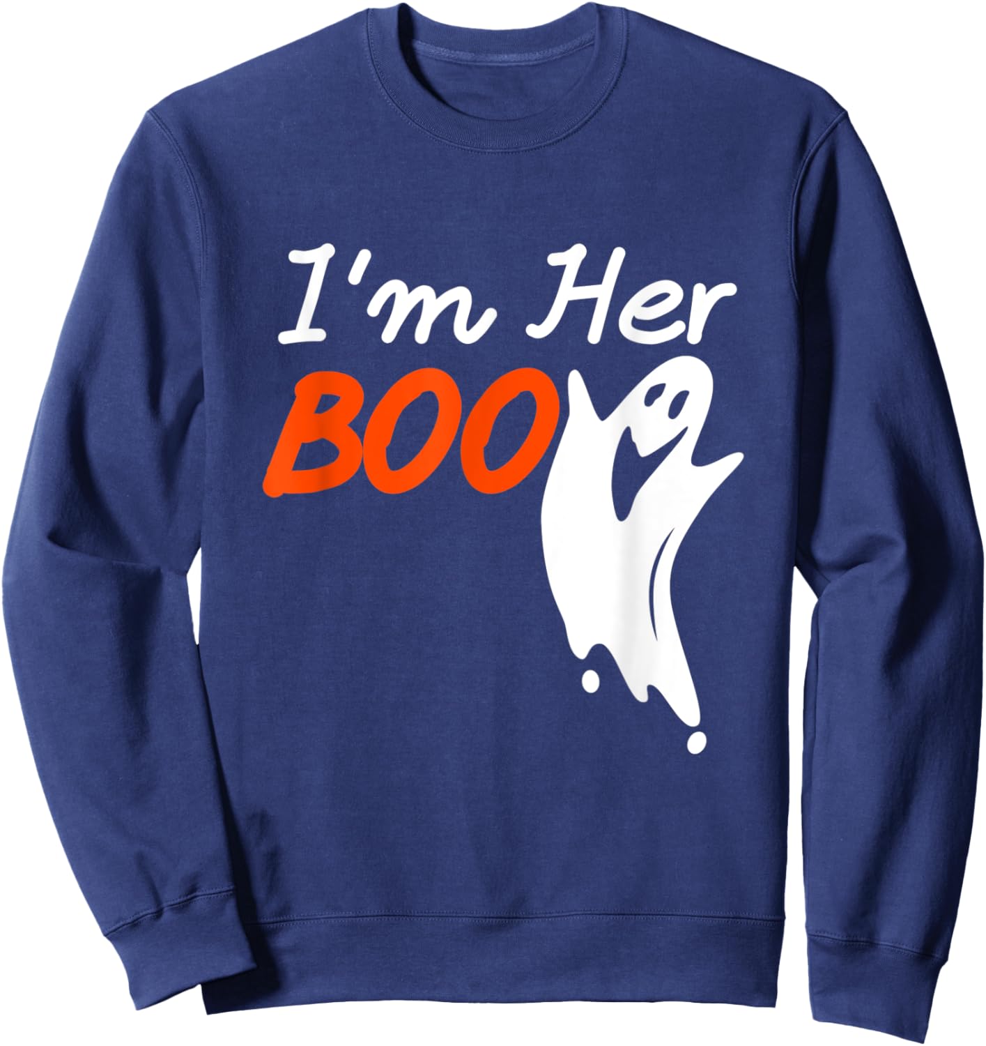 Halloween I'm Her Boo I'm His Witch Matching Couples Costume Sweatshirt - Sweatshirt | Navy