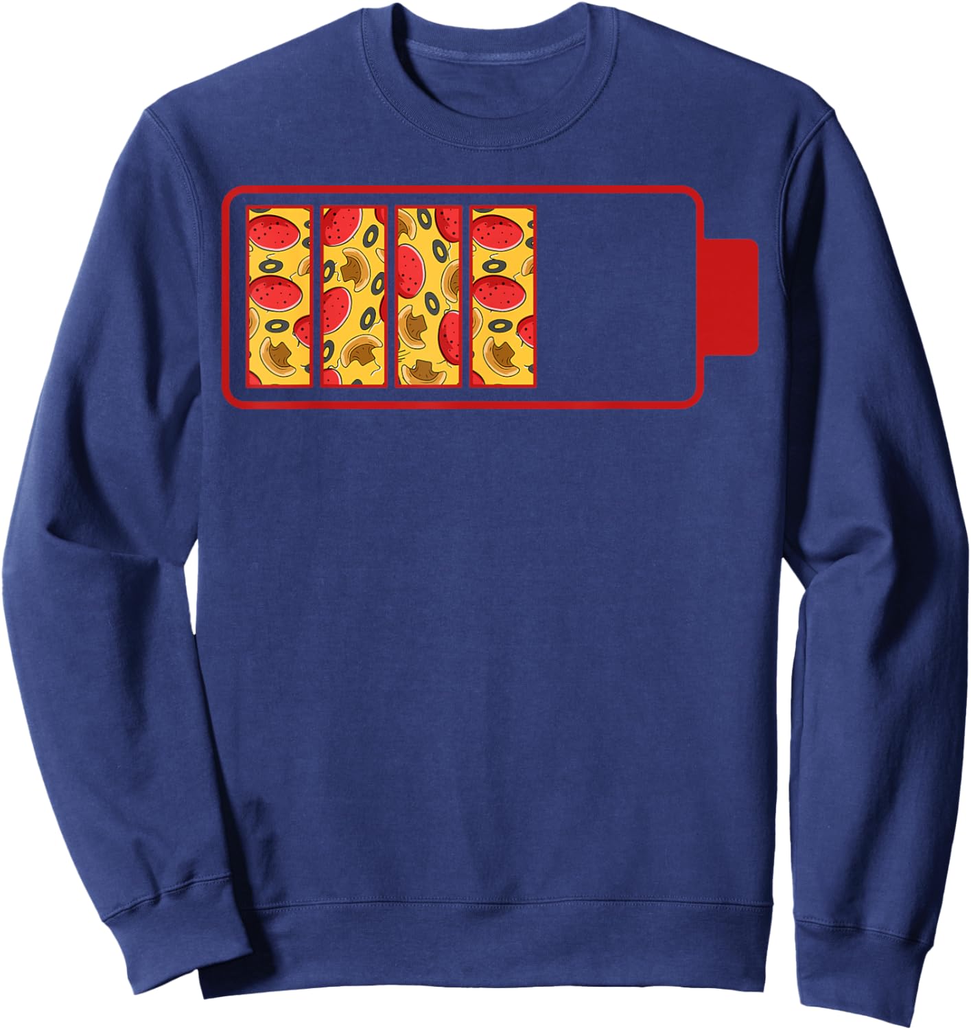 Cool Pizza Power Round Pizzetta Lover Pizzaiolo Pizzeria Sweatshirt - Sweatshirt | Navy