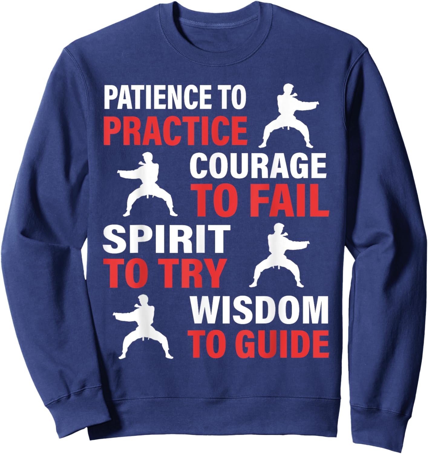 Karate Student Teacher Trainee Trainer Karateka Practitioner Men Women Girls Kids Sweatshirt - Sweatshirt | Navy