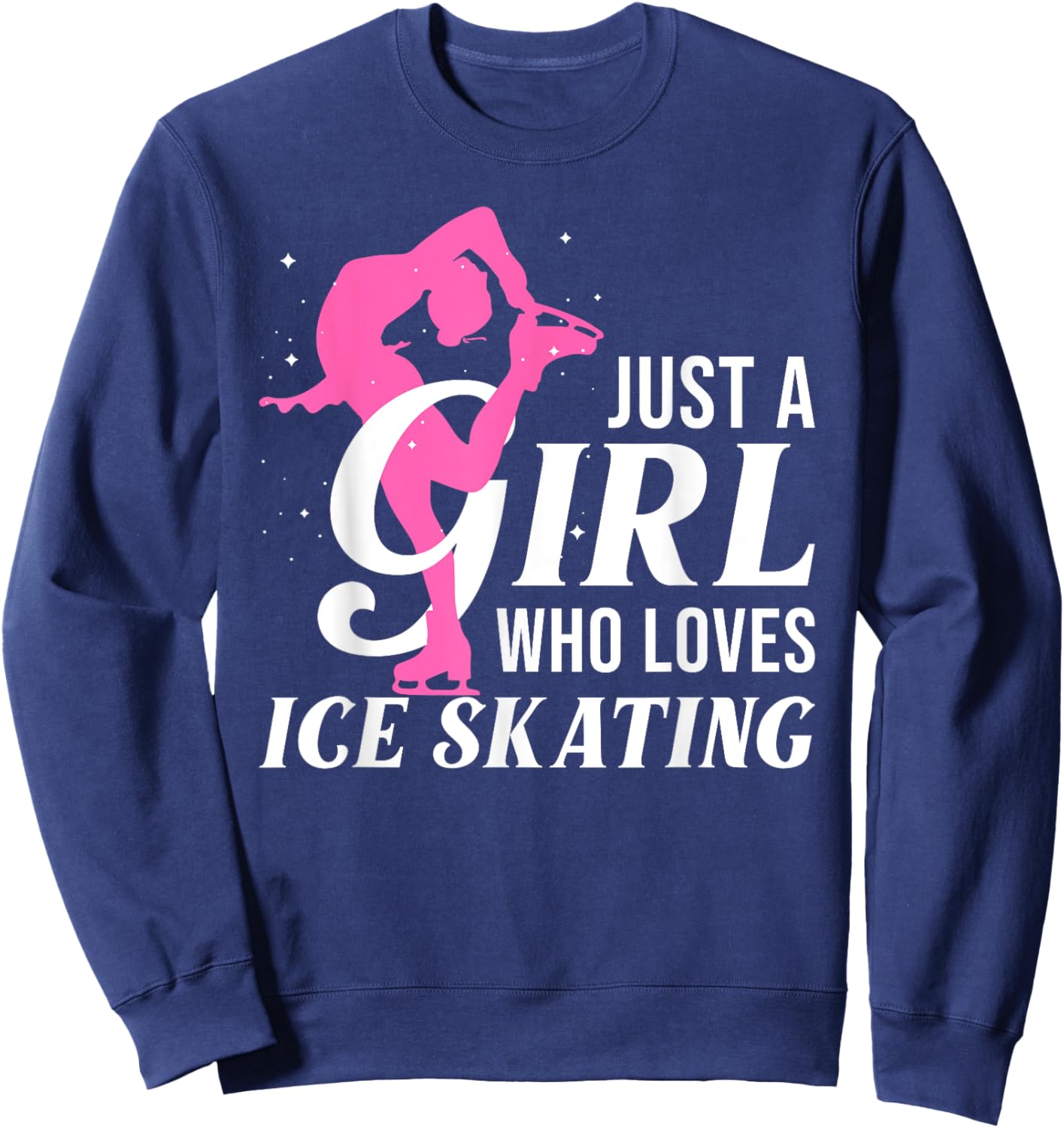 Funny Ice Skating Gift Girls Women Skater Figure Skating Sweatshirt - Sweatshirt | Navy
