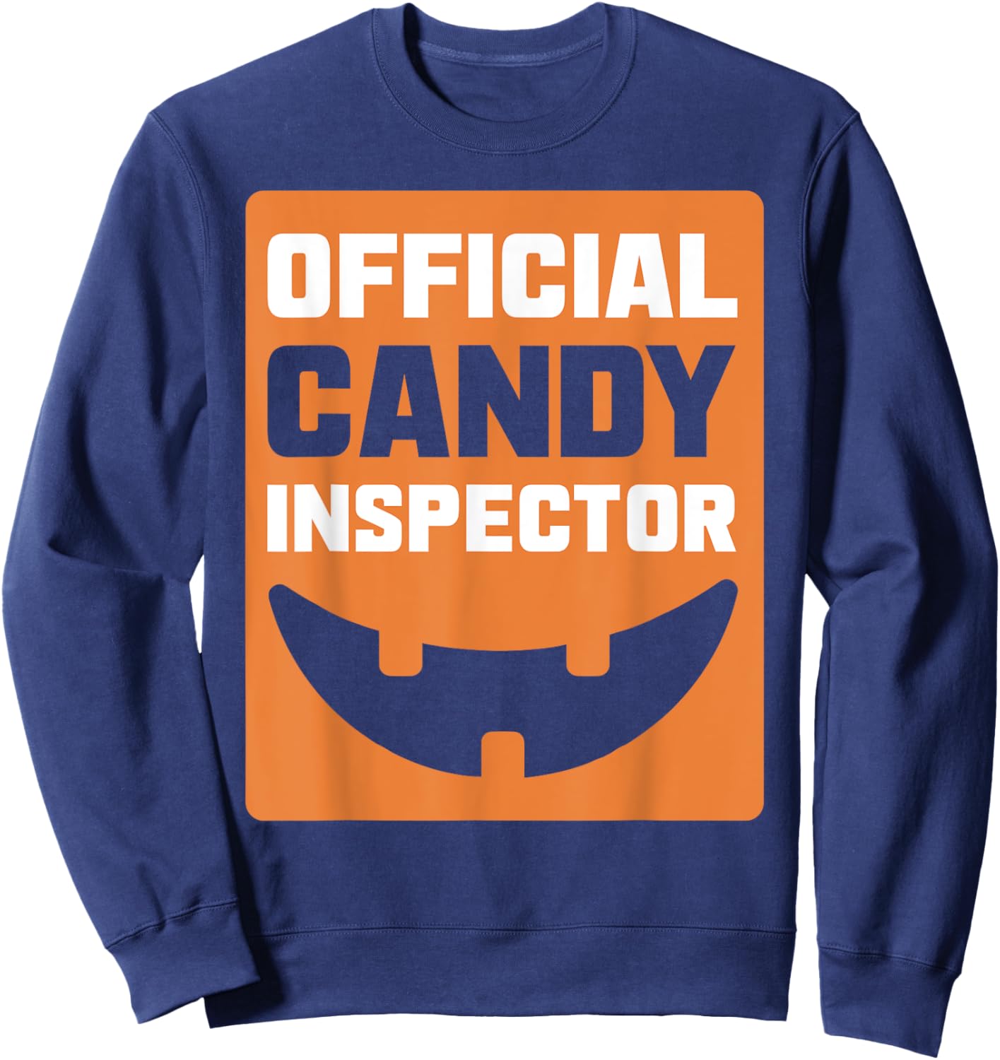 Pumpkin Official Candy Inspector Halloween Sweatshirt - Sweatshirt | Navy