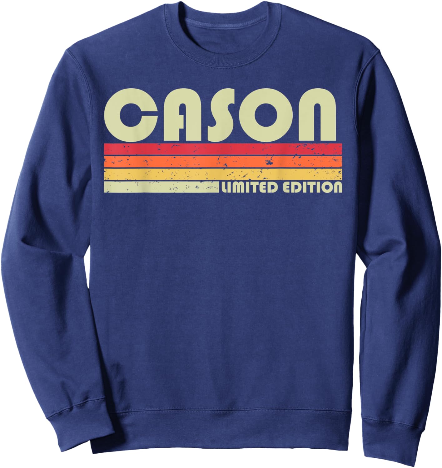 CASON Gift Name Personalized Funny Retro Vintage Birthday Sweatshirt - Sweatshirt | Navy