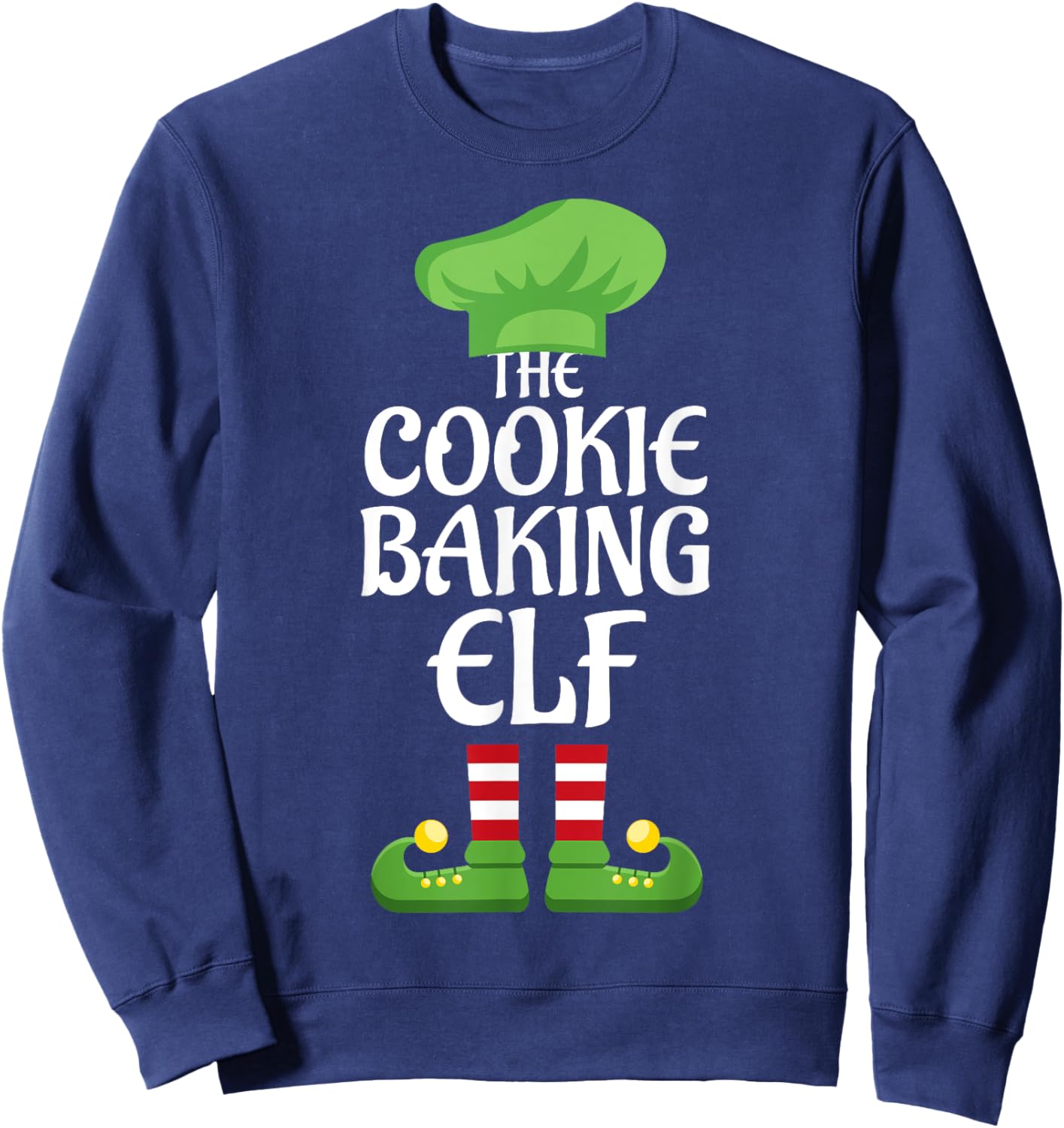 Cookie Baking Elf Family Matching Group Christmas Sweatshirt - Sweatshirt | Navy