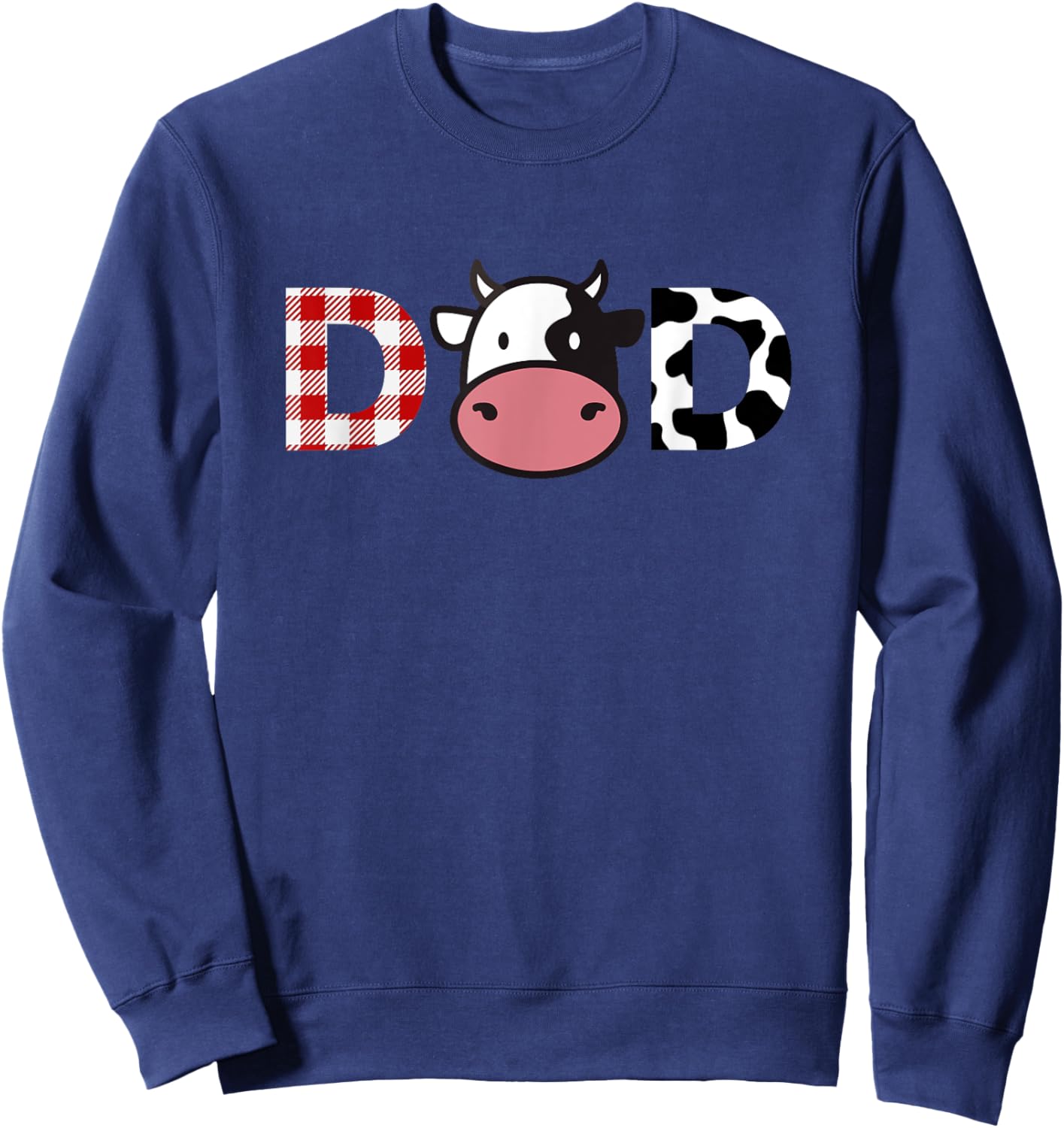 Cow Mom or Dad Birthday Shirt, Farm Birthday Party Sweatshirt - Sweatshirt | Navy