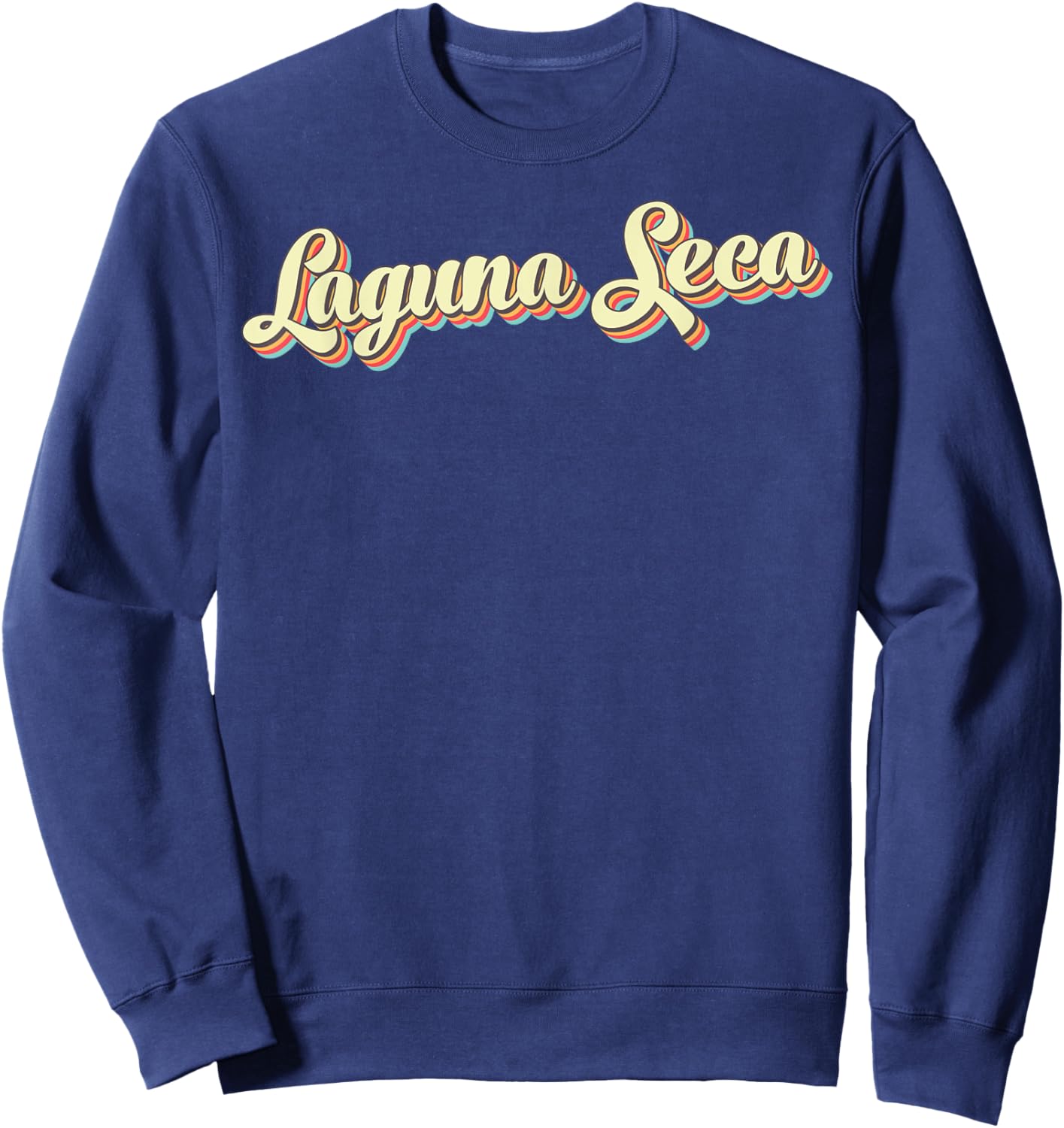 Laguna Seca Retro Art Baseball Font Vintage Sweatshirt - Sweatshirt | Navy