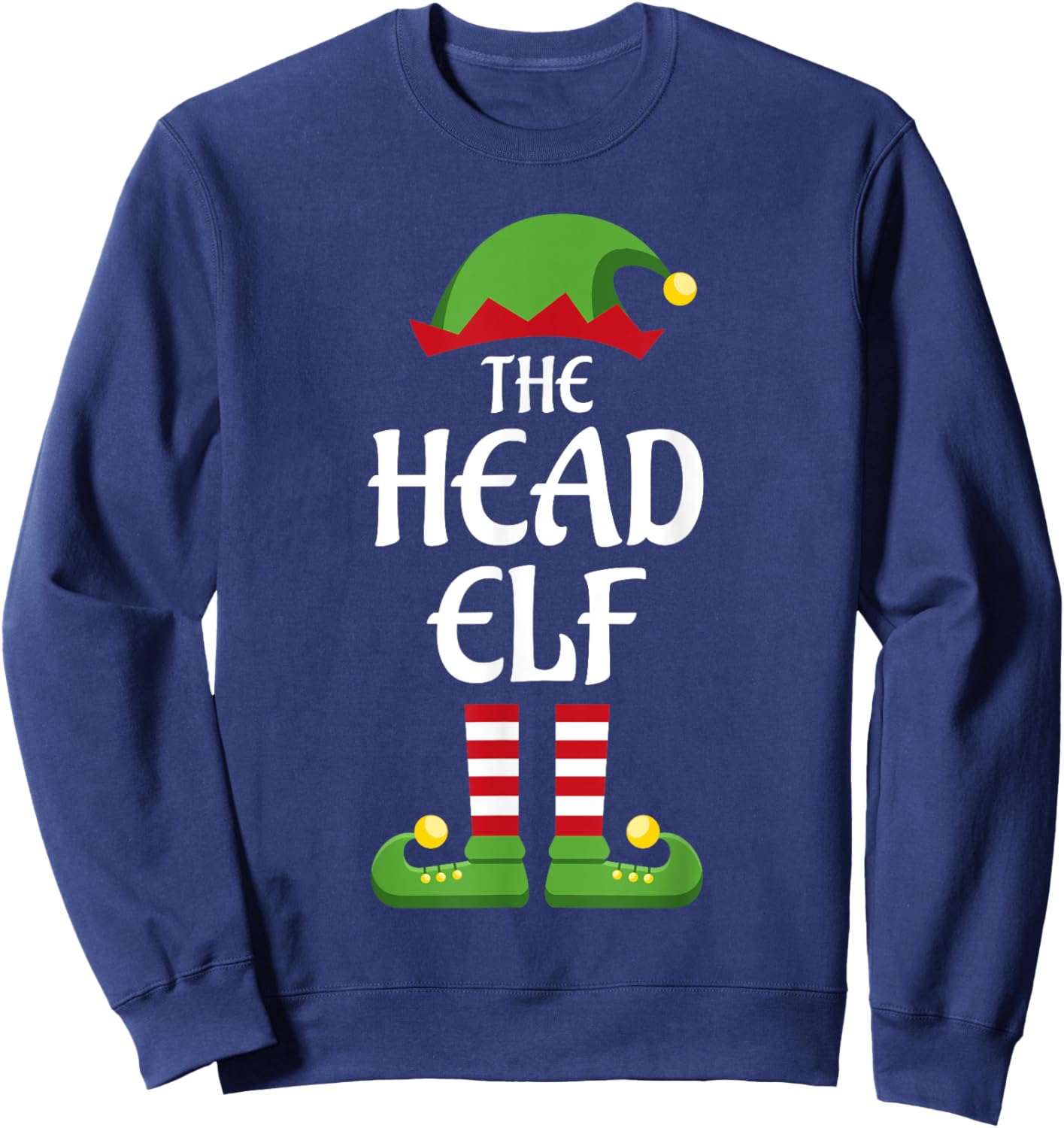 Head Elf Family Matching Group Christmas Sweatshirt - Sweatshirt | Navy