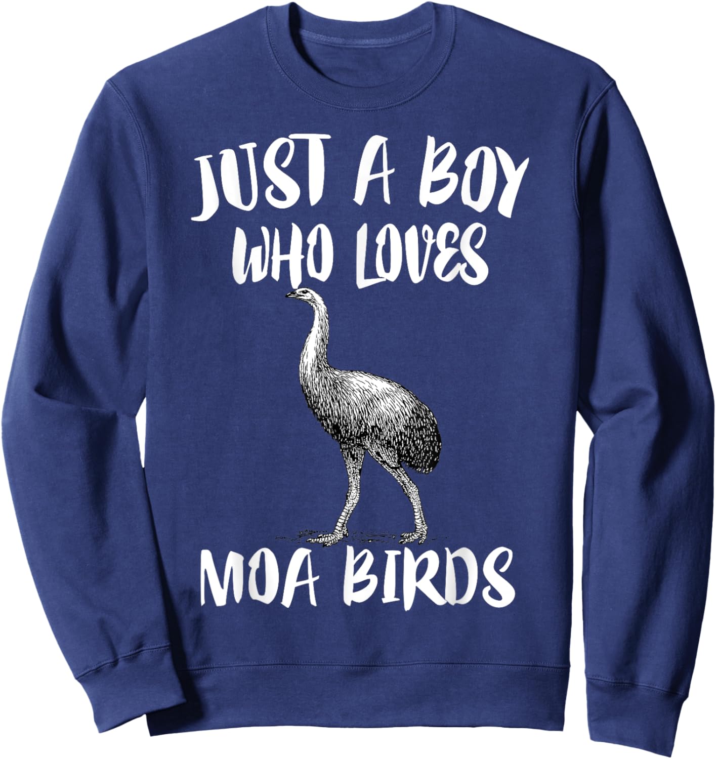 Just A Boy Who Loves Moa Birds Birding Sweatshirt - Sweatshirt | Navy