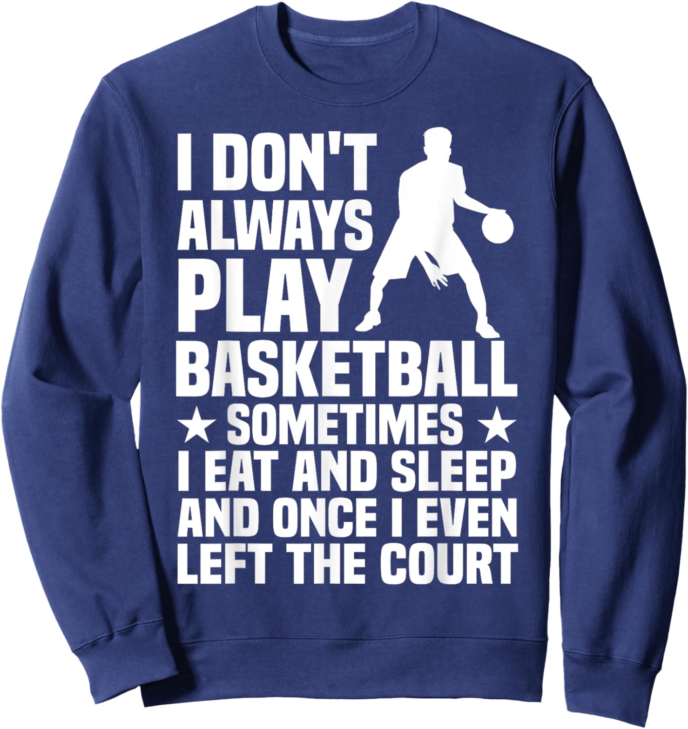 Funny Basketball Design Women Basketball Player Hoop Sweatshirt - Sweatshirt | Navy