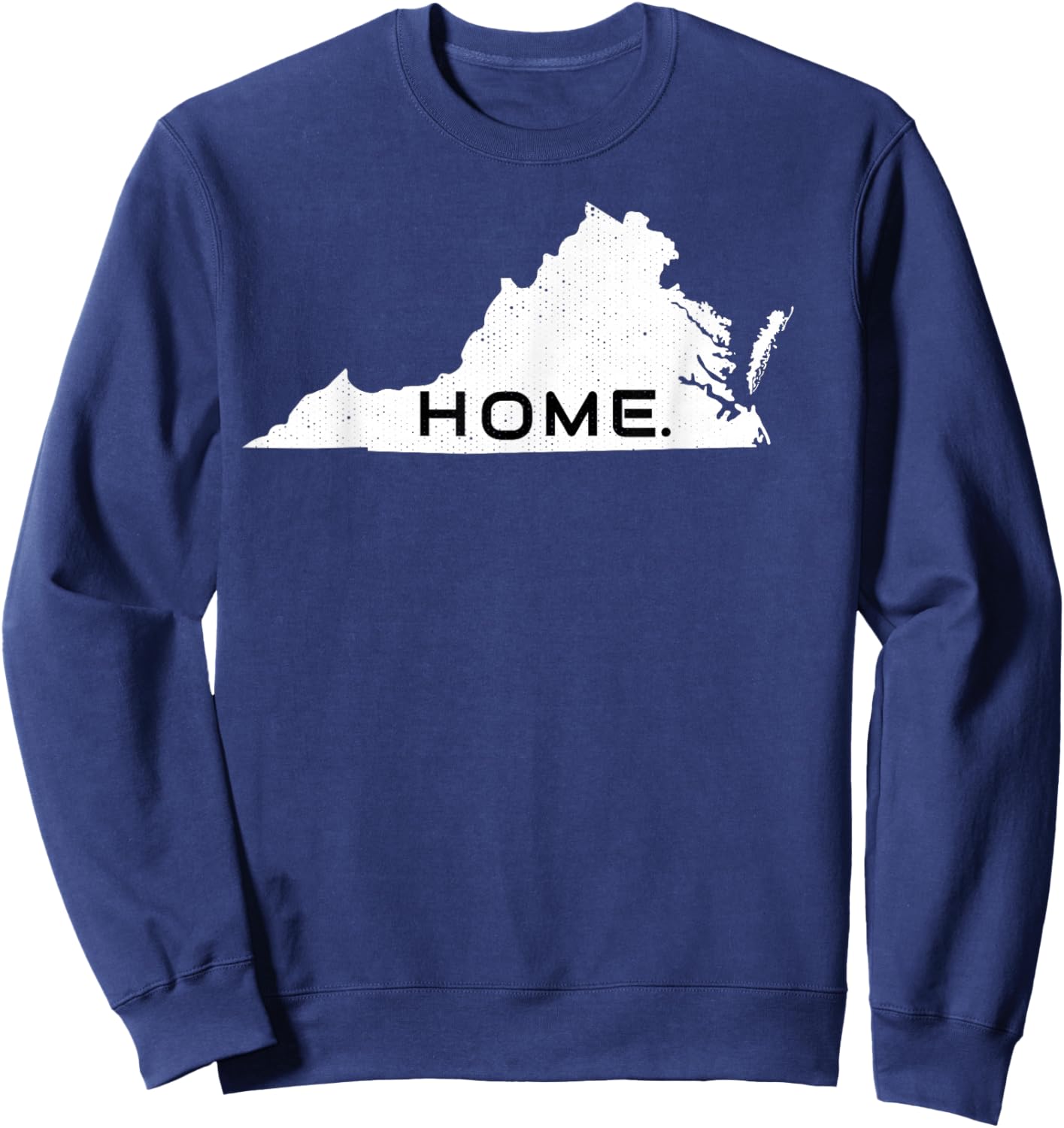 Distressed Virginia Home State Sweatshirt - Sweatshirt | Navy