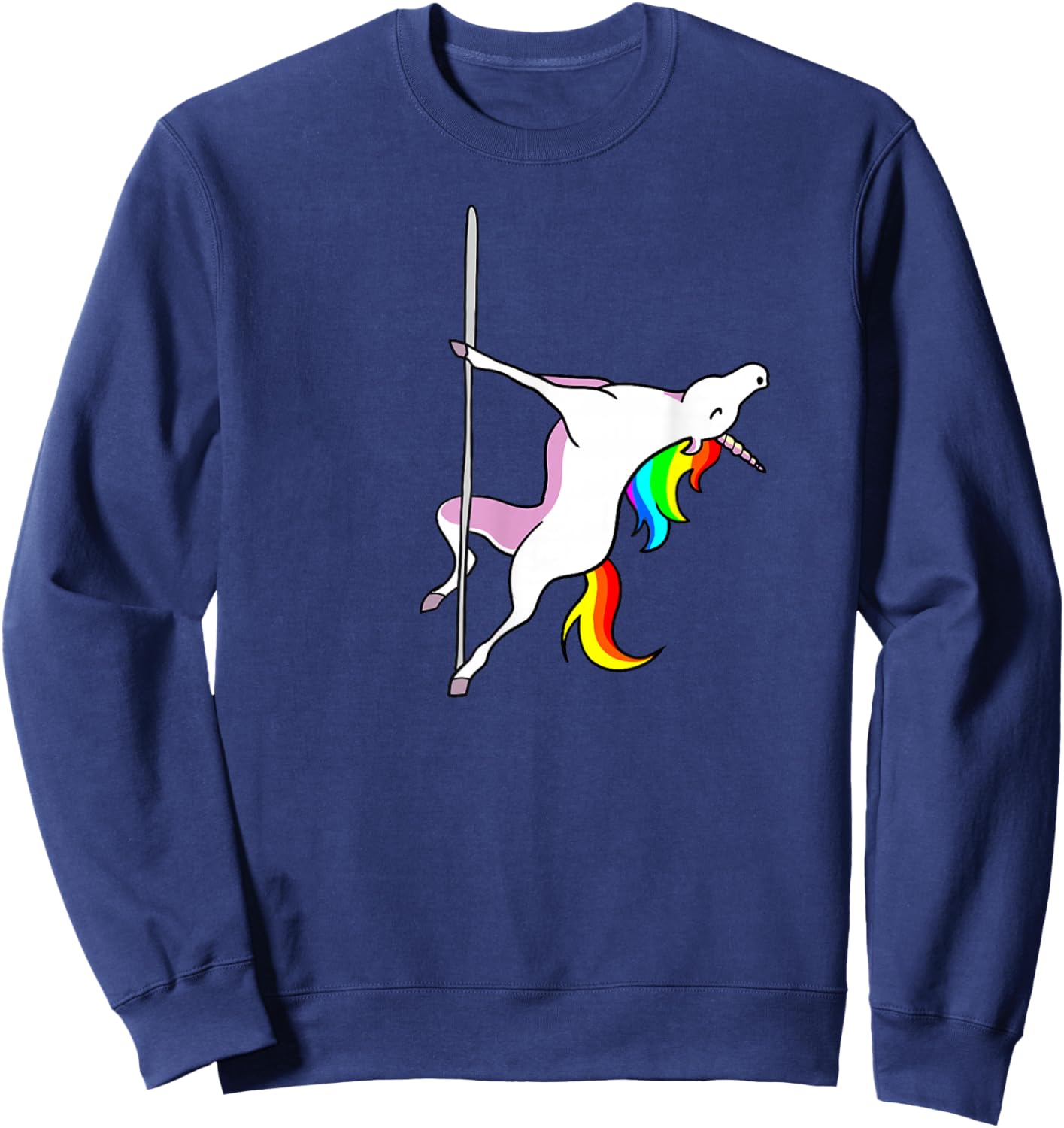 Unicorn Pole Dancer funny Pole Dancing Unicorn Sweatshirt - Sweatshirt | Navy