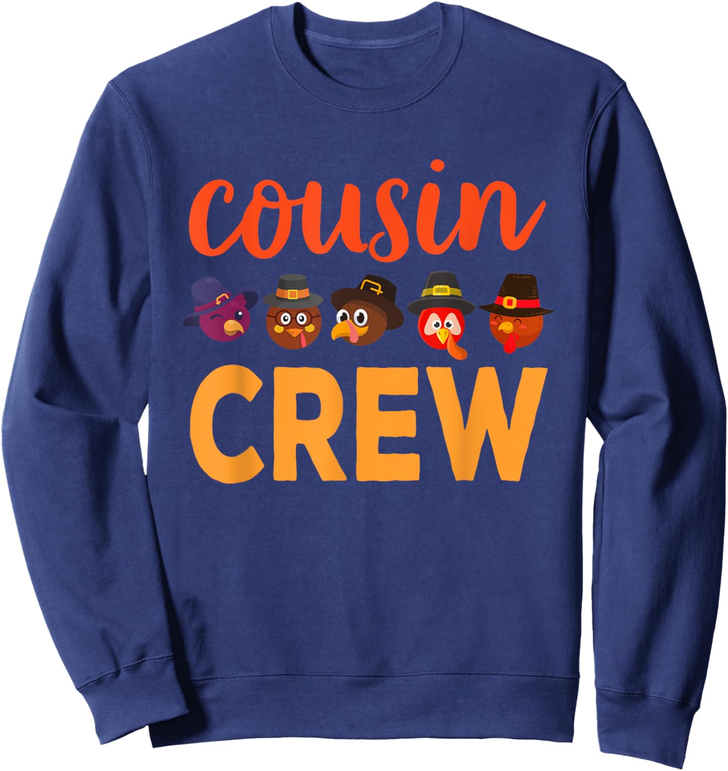 Cousins Crew Thanksgiving Shirt for Boys Girls Kid Toddler Sweatshirt - Sweatshirt | Navy