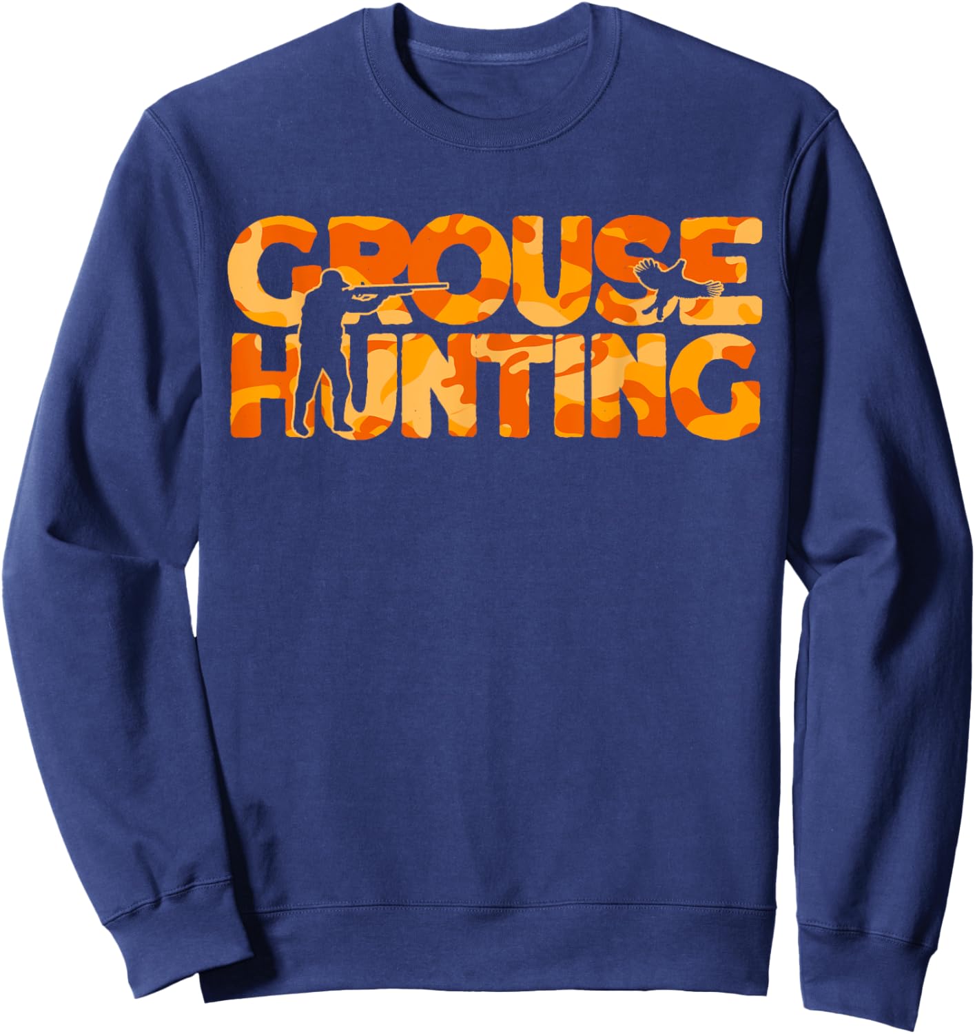 Grouse Hunter Orange Camouflage Grouse Hunting Sweatshirt - Sweatshirt | Navy