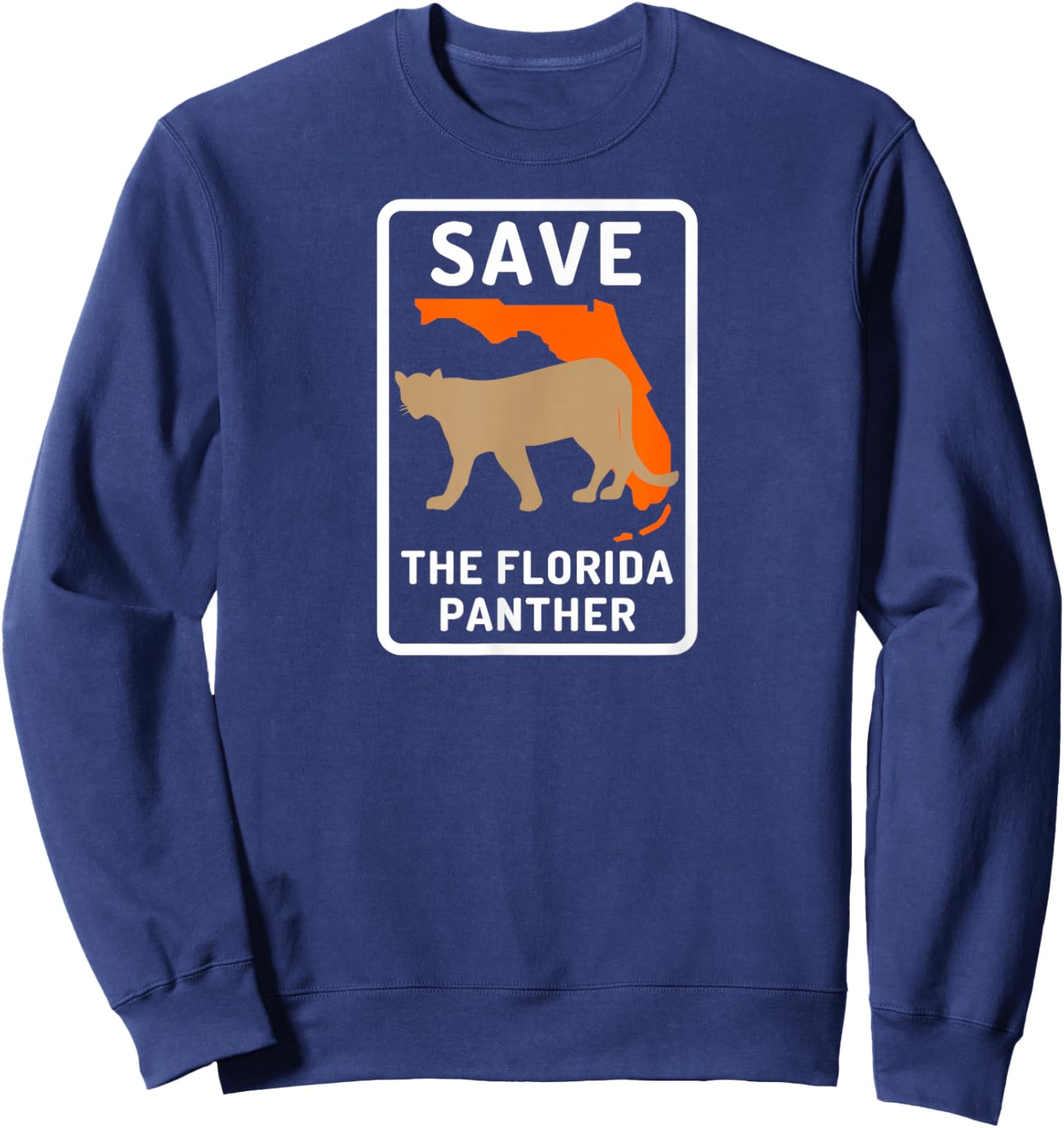 Florida Panther Save The Species Sweatshirt - Sweatshirt | Navy