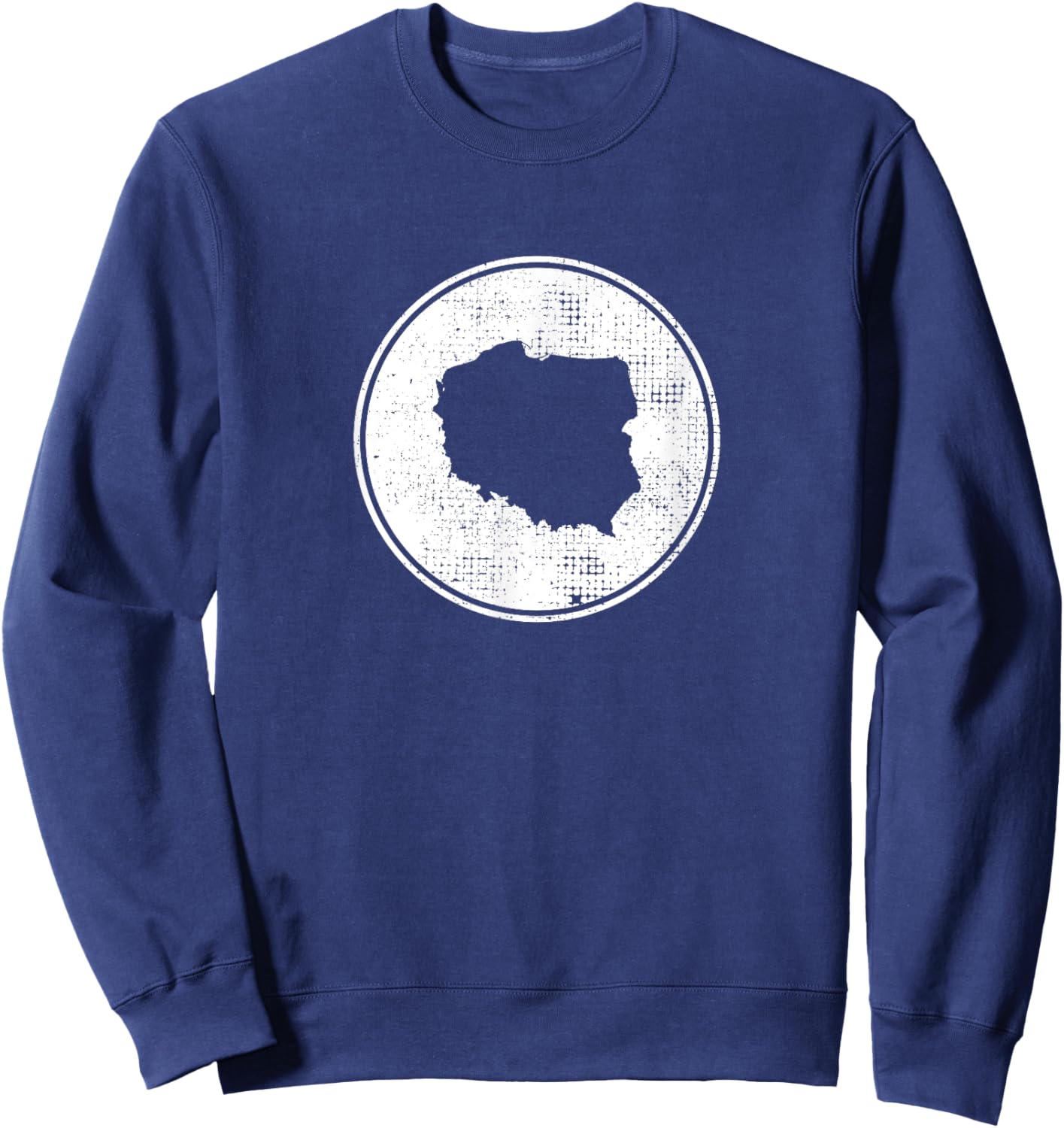 Poland Vintage Map Polish Proud Pole Sweatshirt - Sweatshirt | Navy