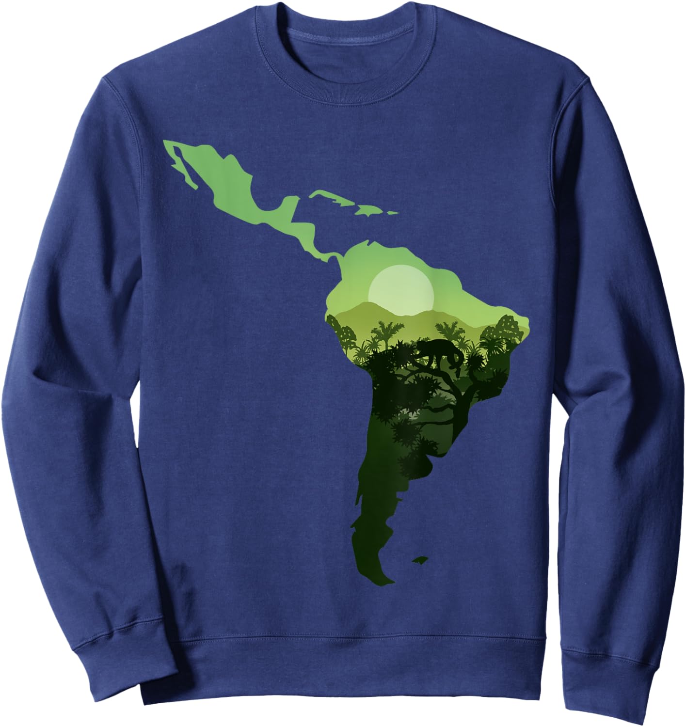 Latin america map and beautiful nature Sweatshirt - Sweatshirt | Navy
