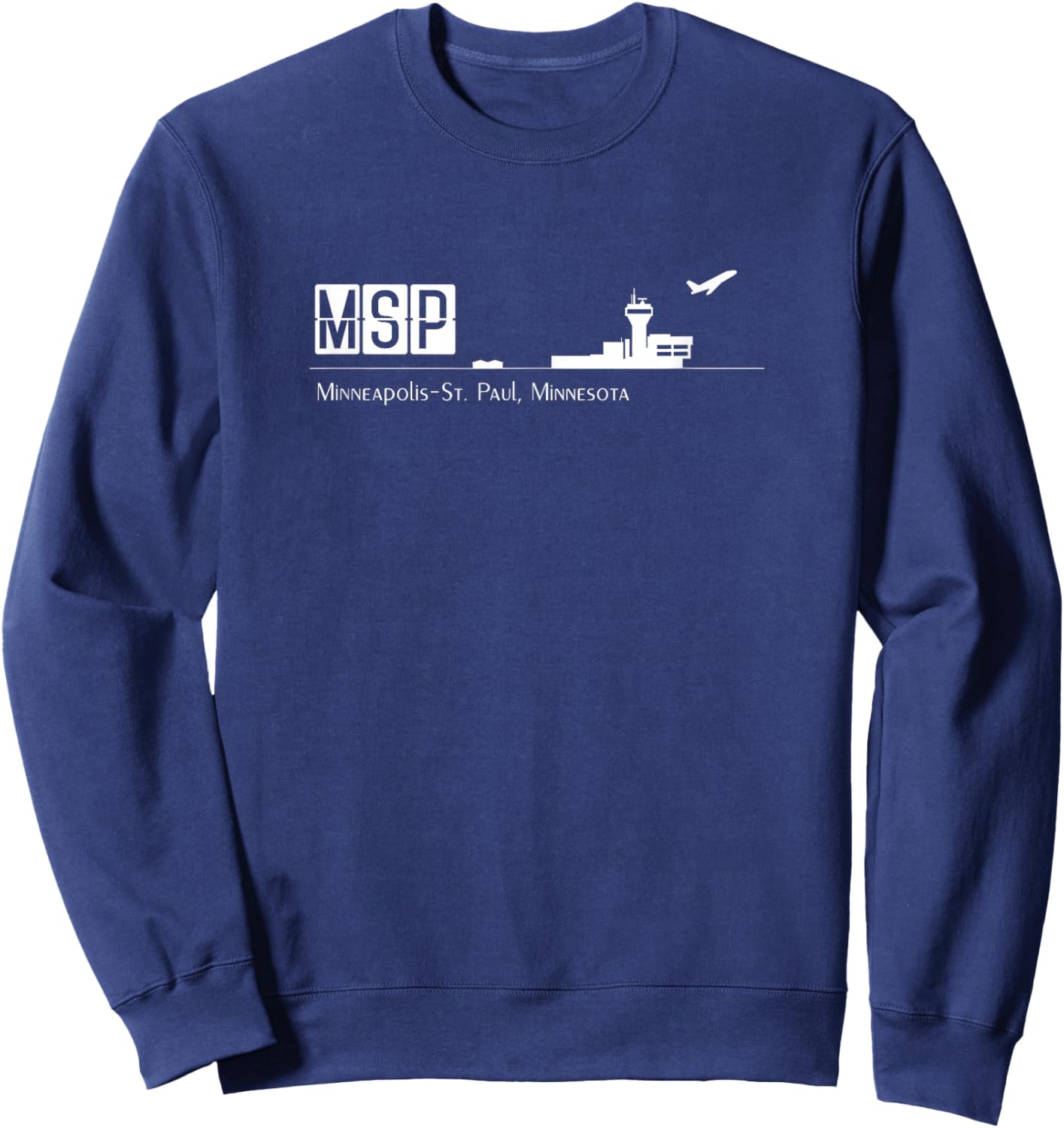 MSP Airport Code for Minneapolis St. Paul Minnesota Sweatshirt - Sweatshirt | Navy