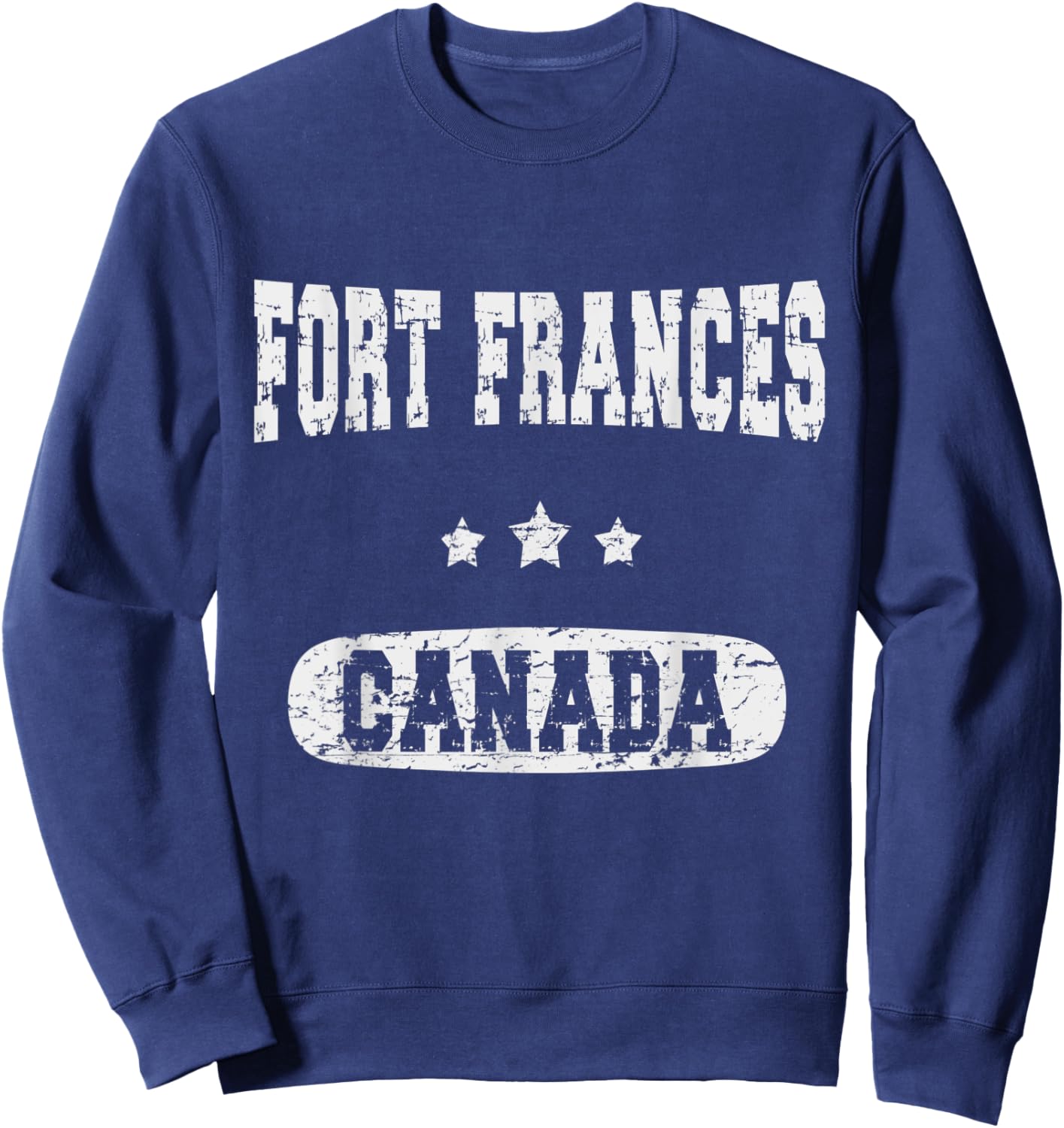 Vintage Fort Frances Canada Sweatshirt - Sweatshirt | Navy