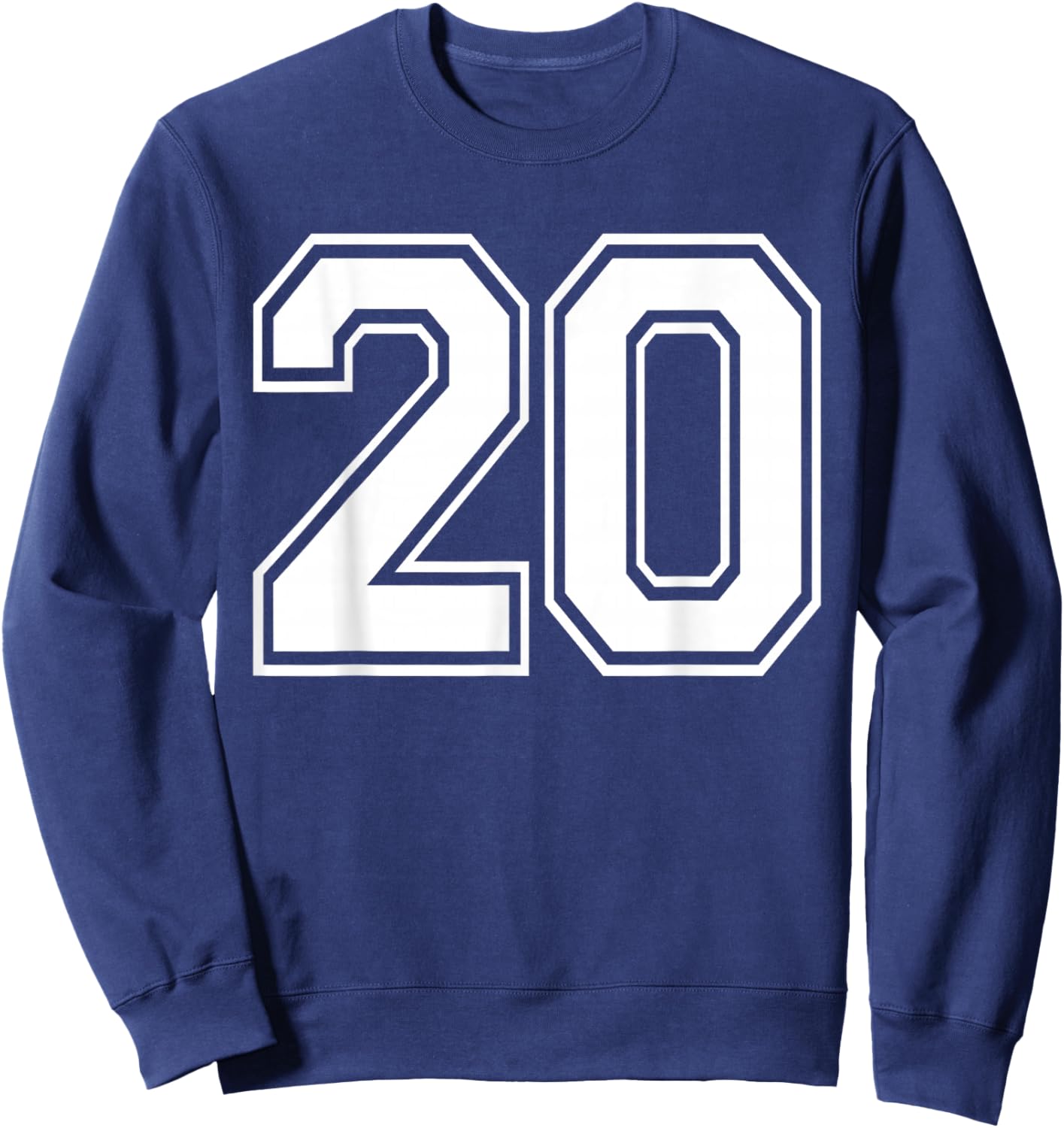 Number Twenty #20 Sports Team Uniform Birthday Anniversary Sweatshirt - Sweatshirt | Navy