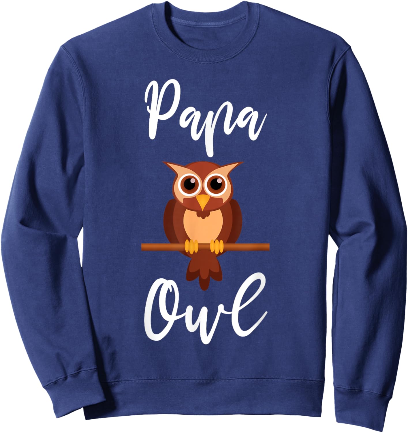 Owl Shirt Funny Papa Owl Quote Father Owl Lover Sweatshirt - Sweatshirt | Navy
