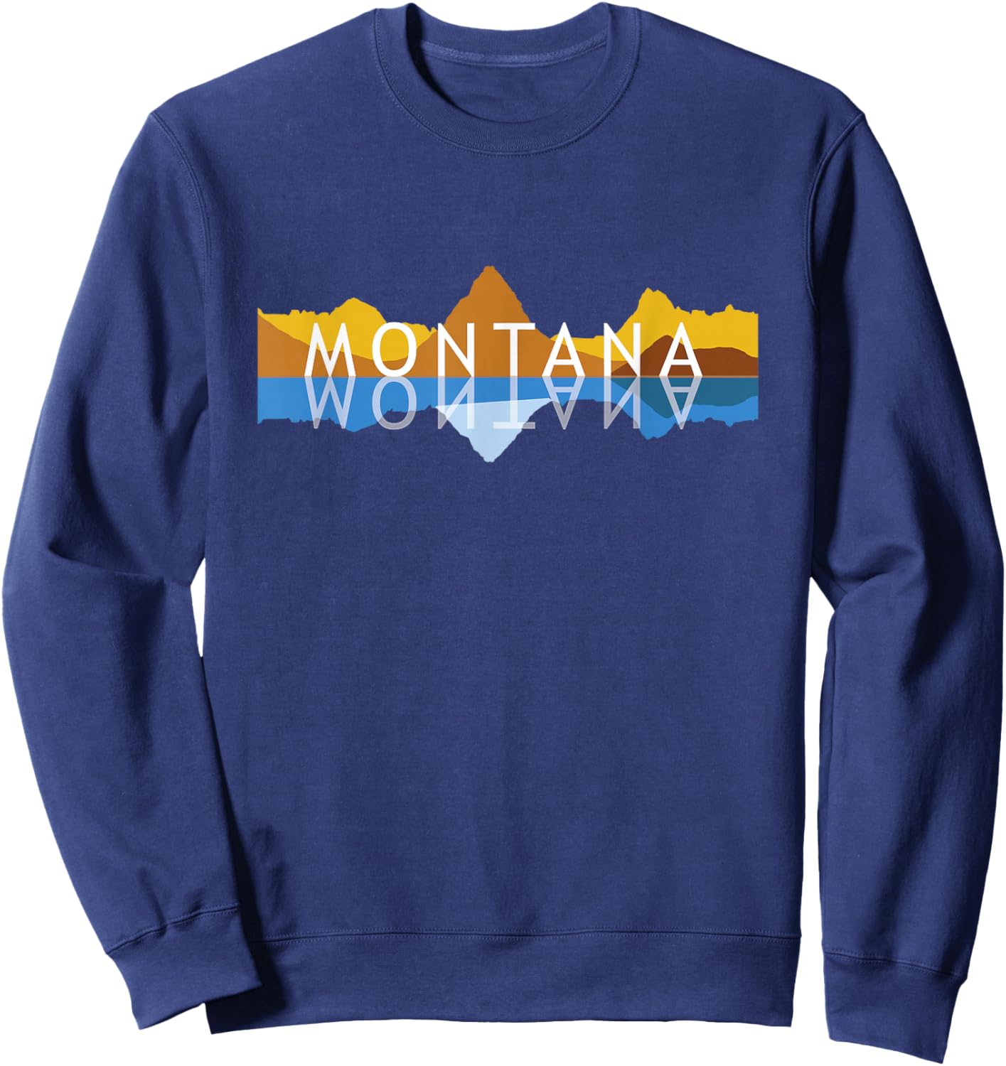 Montana Mountain Reflections - Mount Grinnell Souvenir Sweatshirt - Sweatshirt | Navy