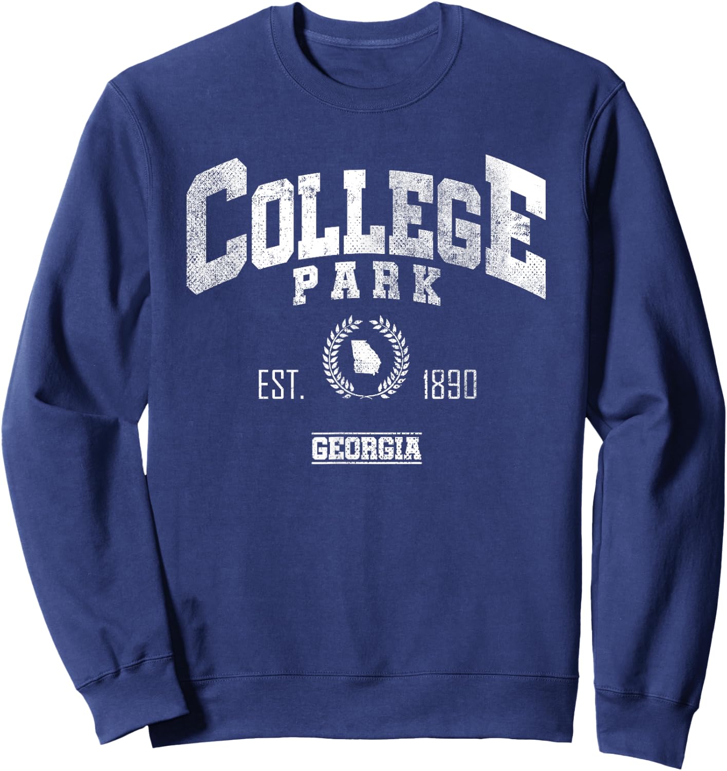 College Park GA | Georgia | Vintage Throwback Sweatshirt - Sweatshirt | Navy