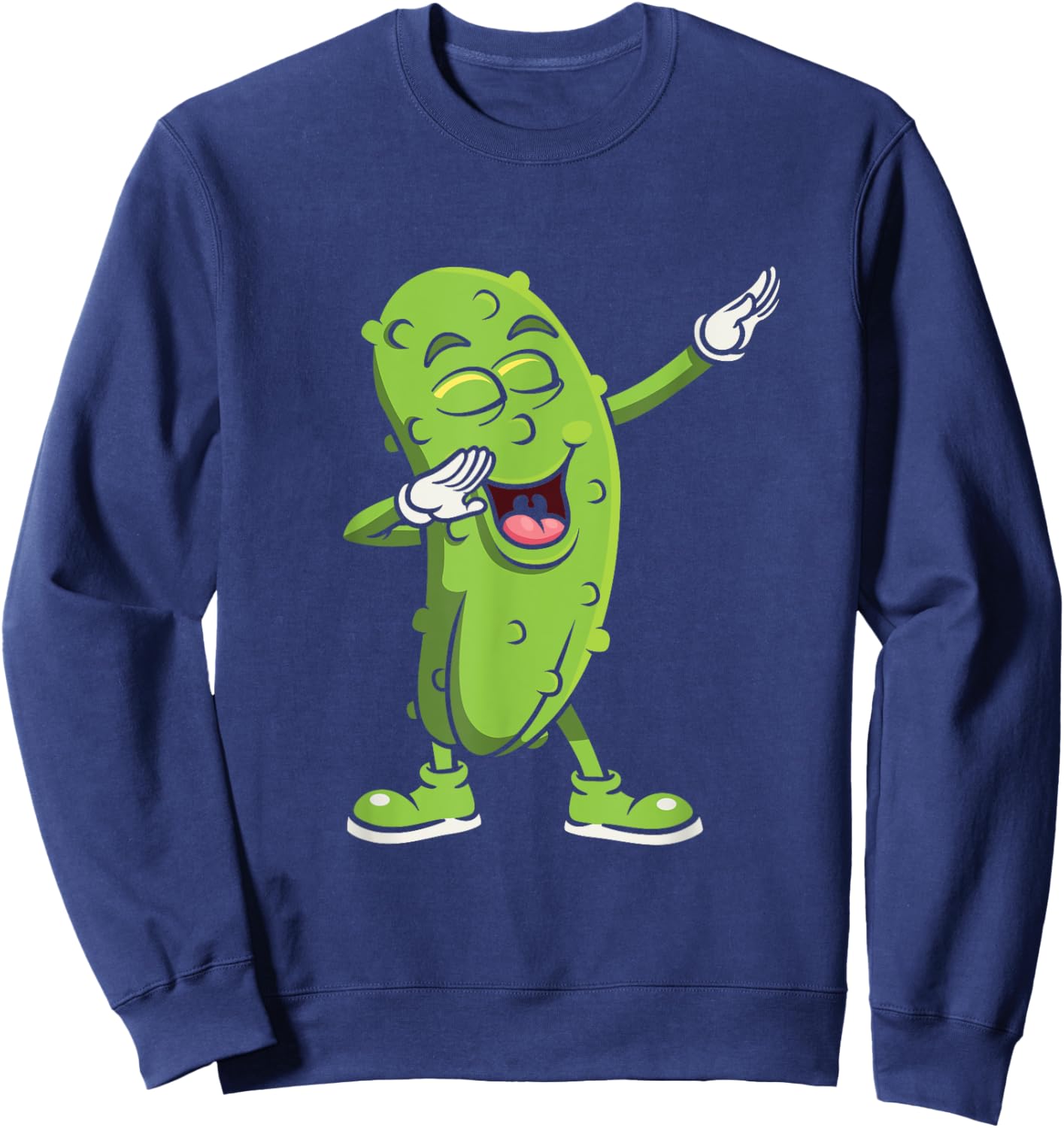 Dabbing Pickle - Cucumber Vegetarian Vegan Pickles Lover Sweatshirt - Sweatshirt | Navy