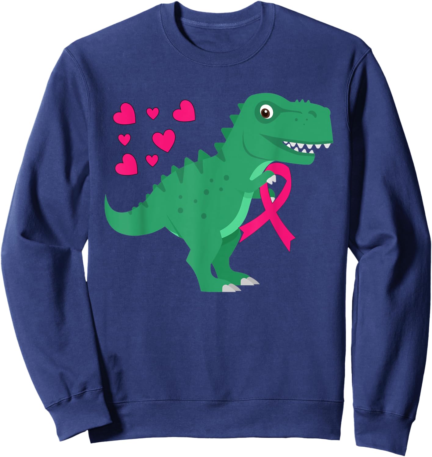 Breast Cancer Awareness Toddler Pink Ribbon Kids Youth Teen Sweatshirt - Sweatshirt | Navy