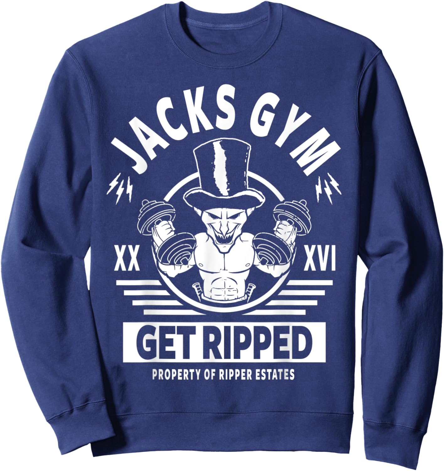 Jack The Ripper Fitness & Exercise Gym Motivation Workout Sweatshirt - Sweatshirt | Navy