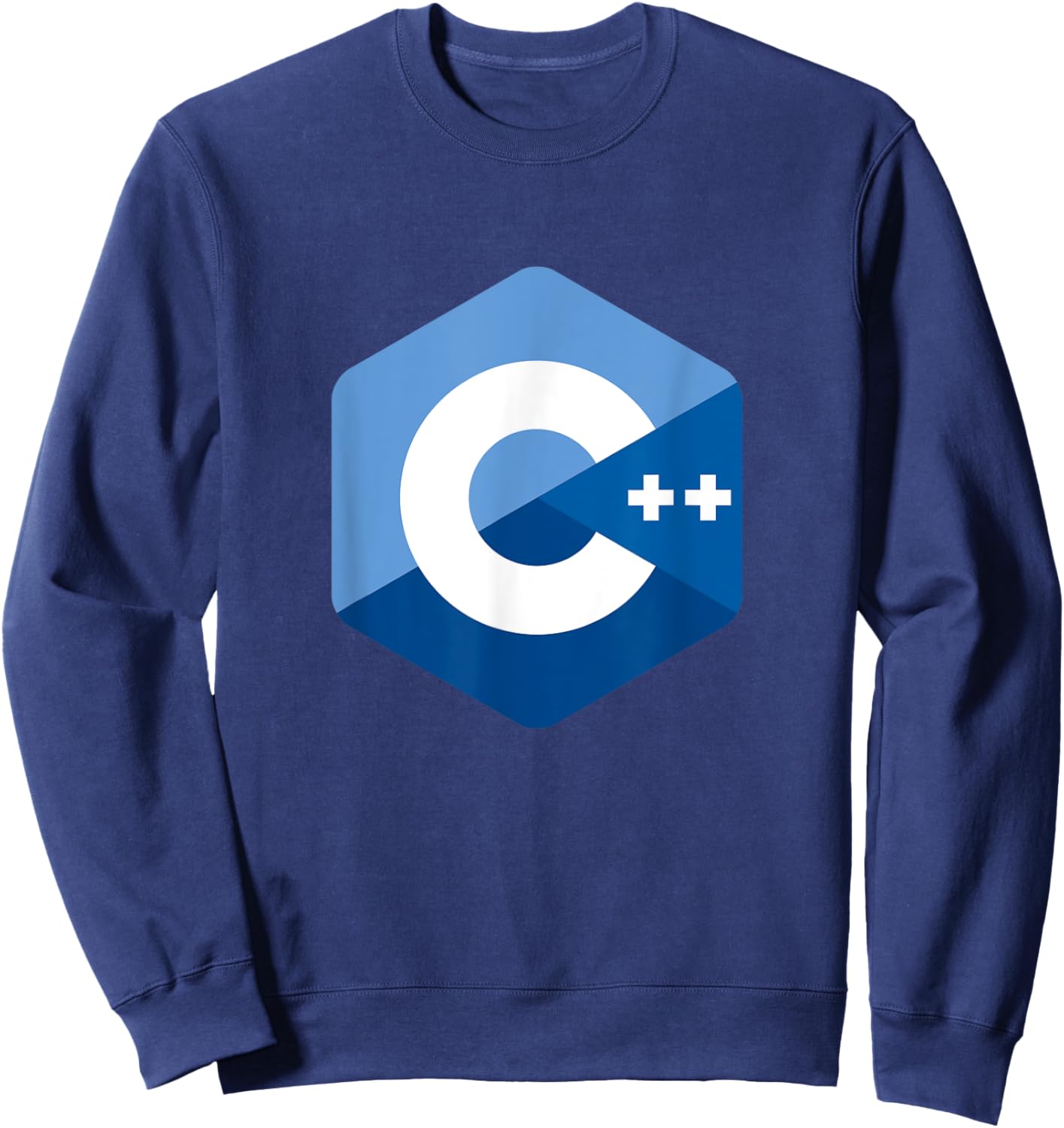 C++ Programmers Logo - C Plus Plus Software Engineer Coder Sweatshirt - Sweatshirt | Navy