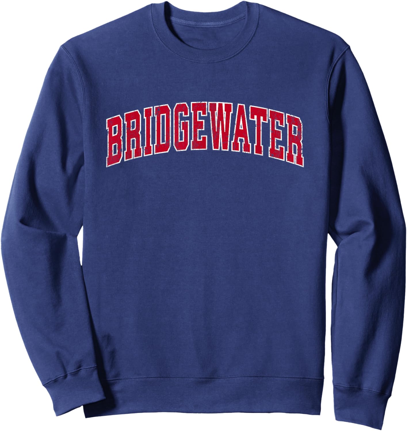 Bridgewater Massachusetts MA Vintage Sports Design Red Desig Sweatshirt - Sweatshirt | Navy