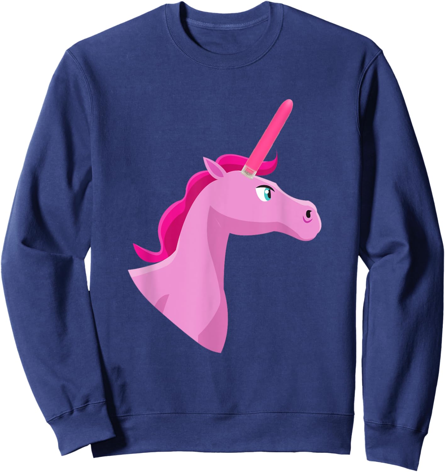 Unicorn with a vibrator for a horn Sweatshirt - Sweatshirt | Navy