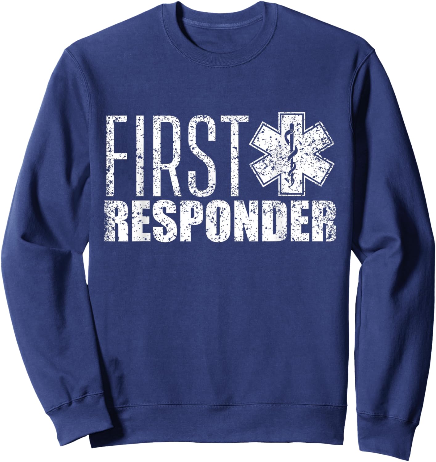 First responder Emergency Paramedic EMT Aid Helper Sweatshirt - Sweatshirt | Navy