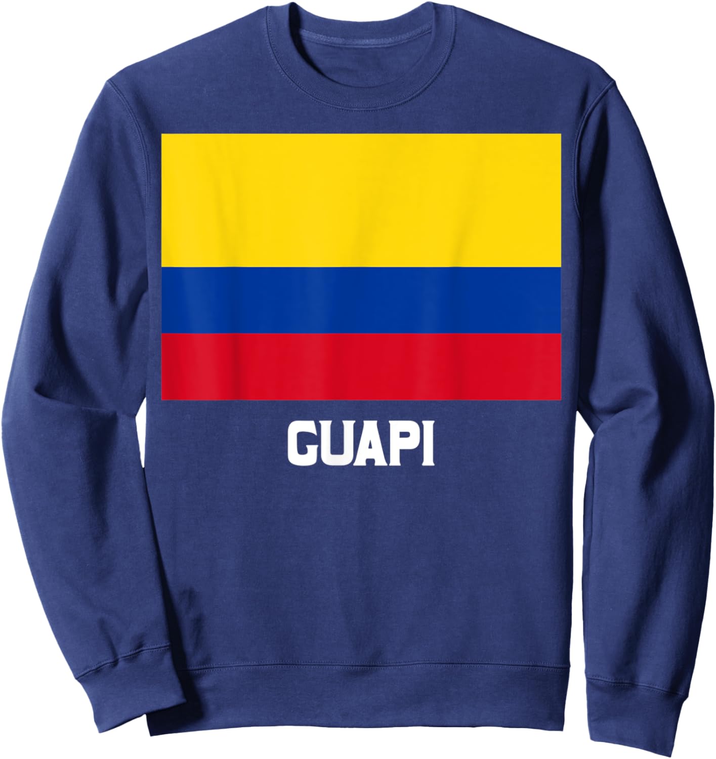 Guapi Colombia Flag Emblem Escudo Bandera Crest Sweatshirt - Sweatshirt | Navy