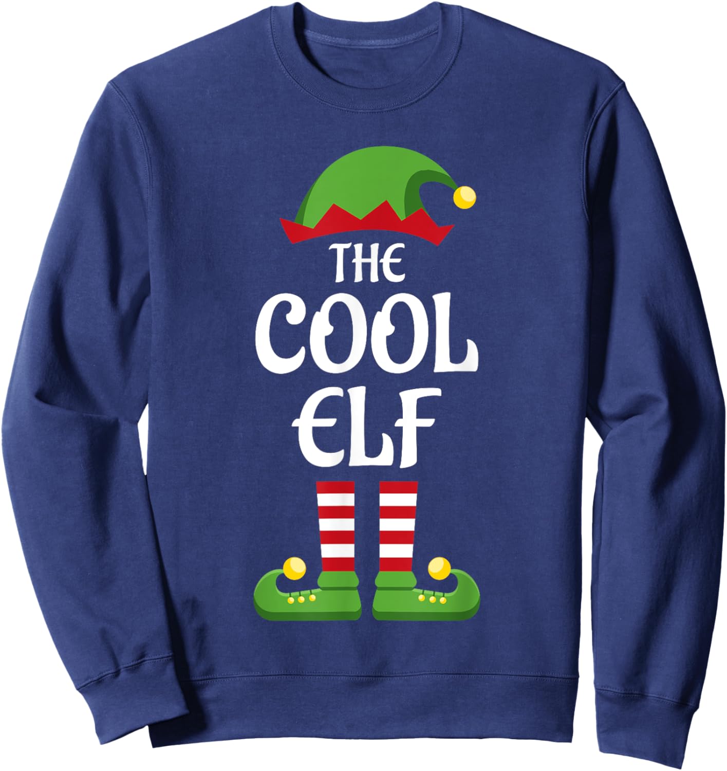 Cool Elf Family Matching Group Christmas Sweatshirt - Sweatshirt | Navy
