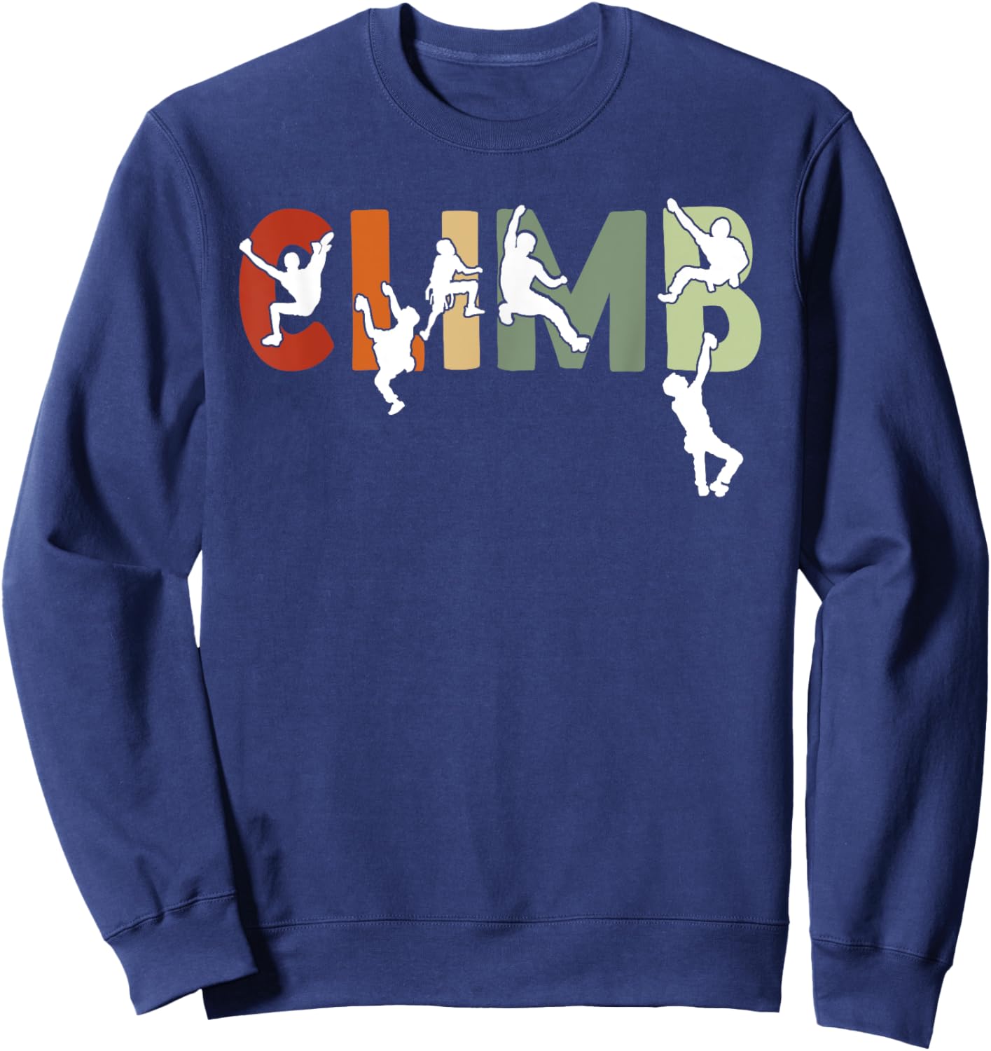 Vintage Climbing Bouldering Rock Climber Climbing Sweatshirt - Sweatshirt | Navy