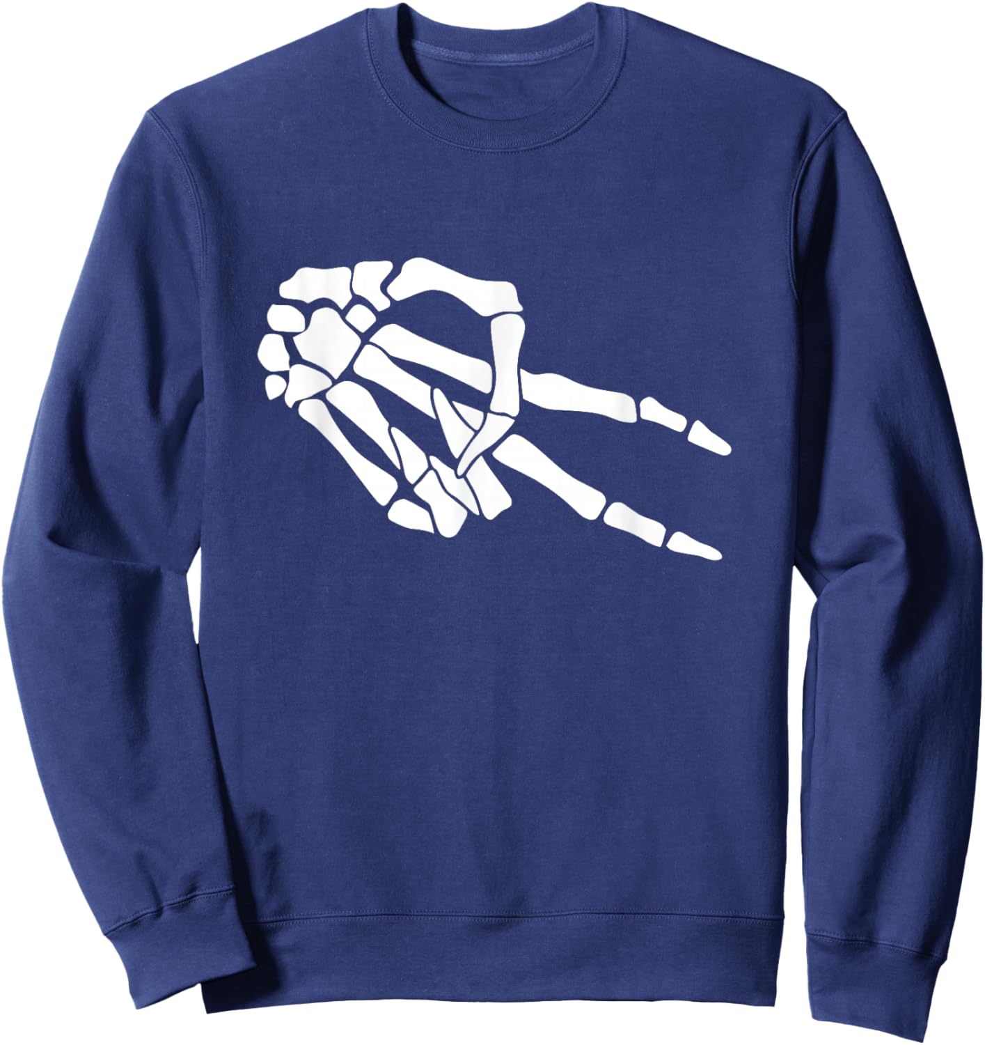 Unique Biker Wave Skeleton Hand For Motorcycle Riders Sweatshirt - Sweatshirt | Navy