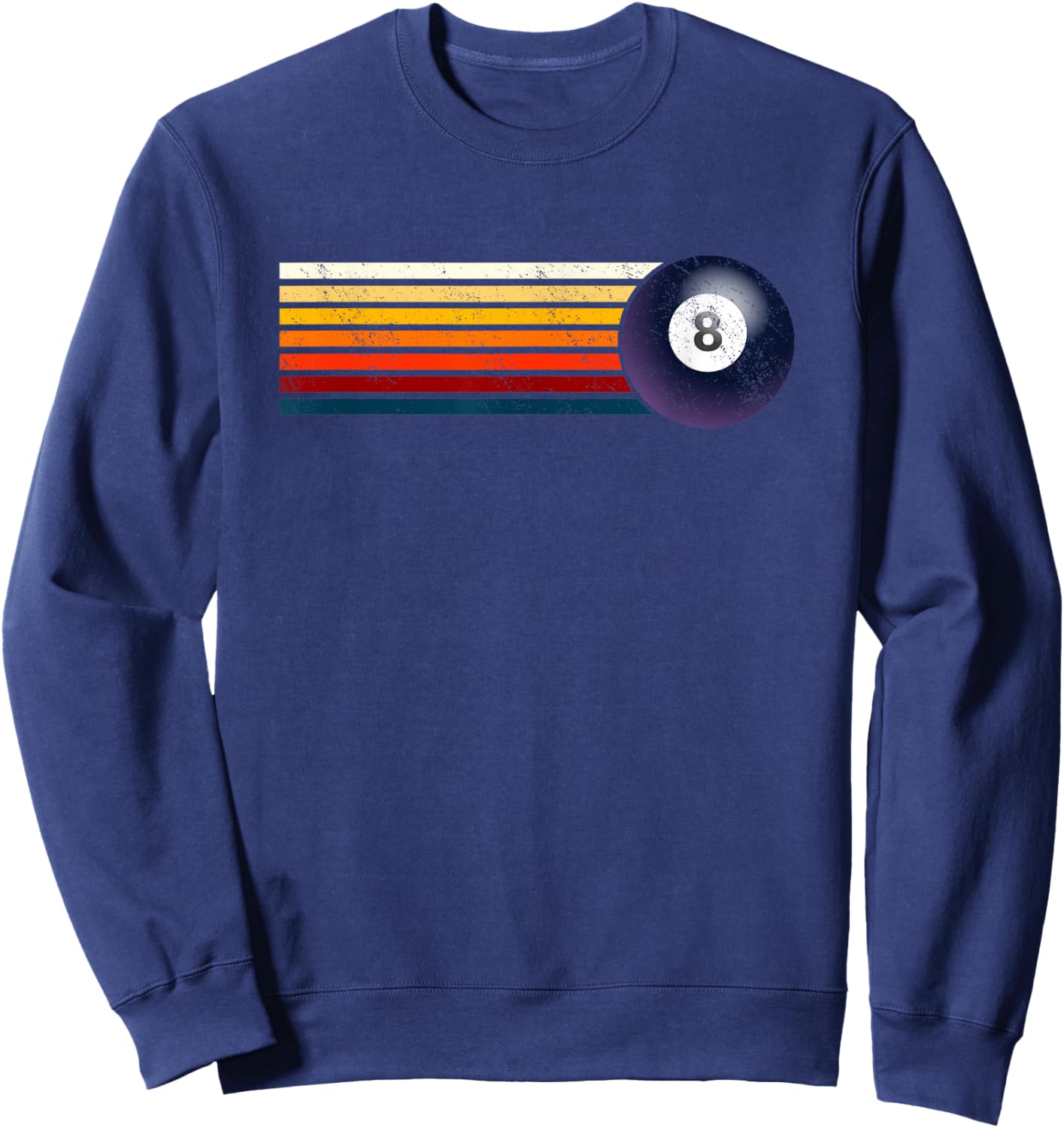 Retro Billiards Ball Eight Pool Table Snooker Pyramid Sweatshirt - Sweatshirt | Navy
