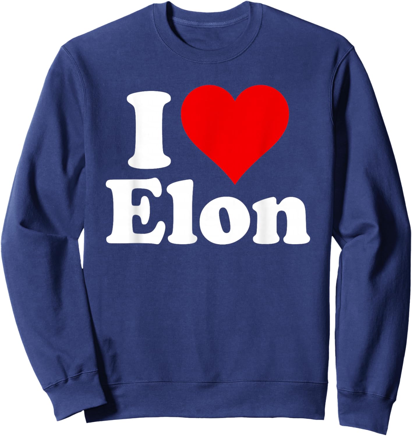 I Love Heart Elon North Carolina Sweatshirt - Sweatshirt | Navy