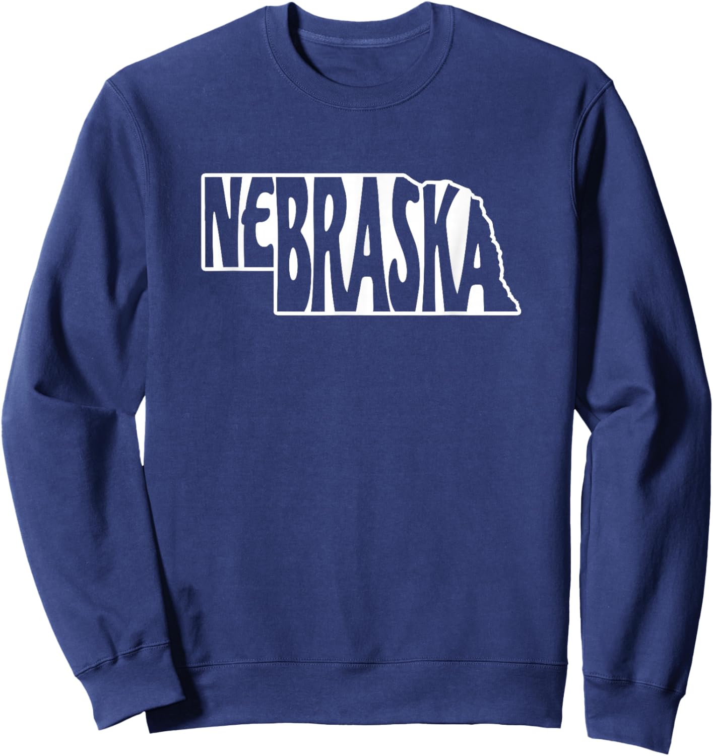 Nebraska State Outline Sweatshirt - Sweatshirt | Navy
